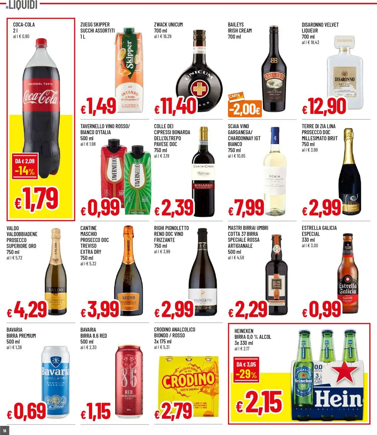 Volantino Galassia del 02.10.2025 | Pagina: 16 | Prodotti: Birra, Prosecco, Vino, Heineken