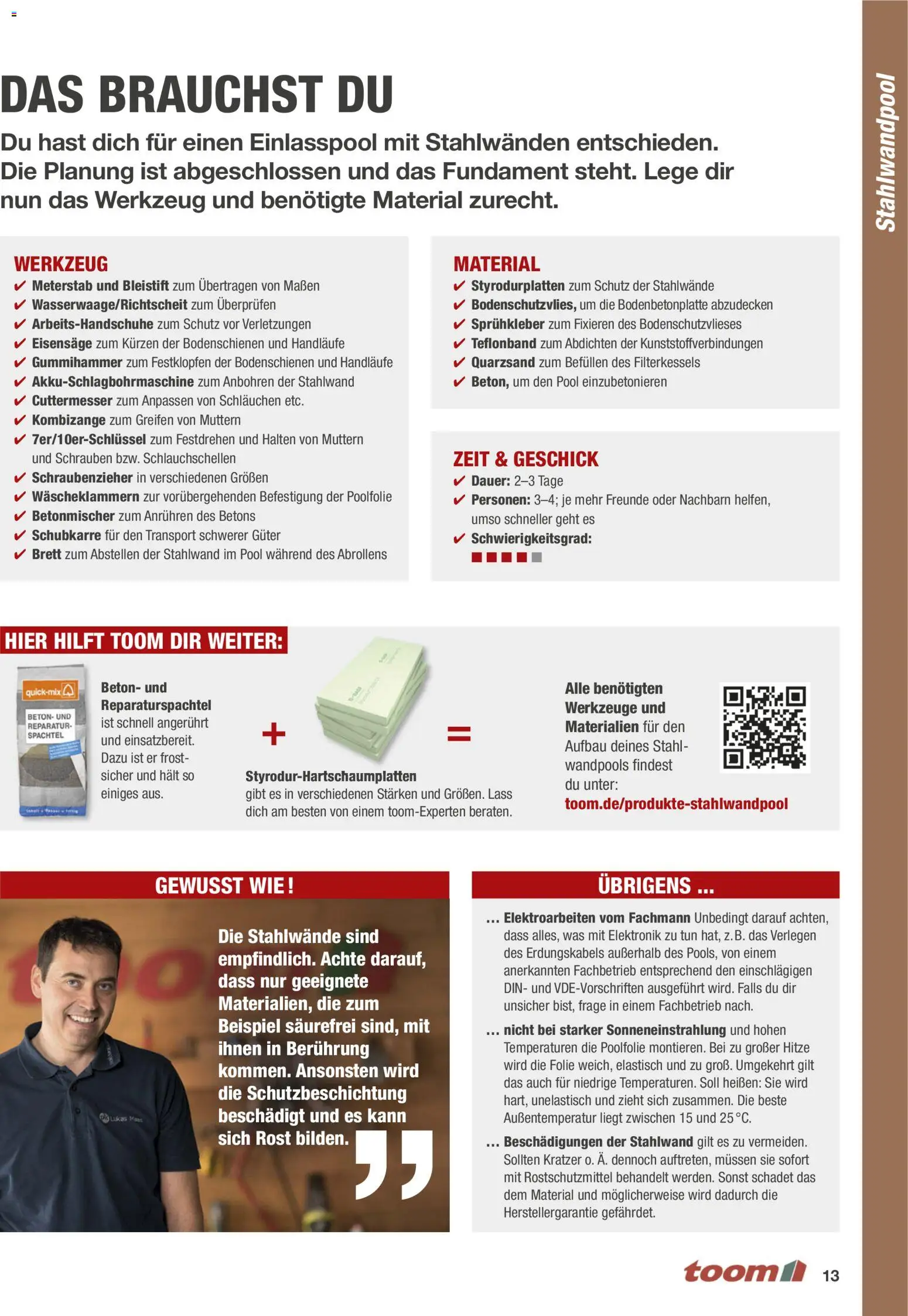 Toom Baumarkt Pool selber bauen – gültig ab 01.01.2026 | Seite: 13