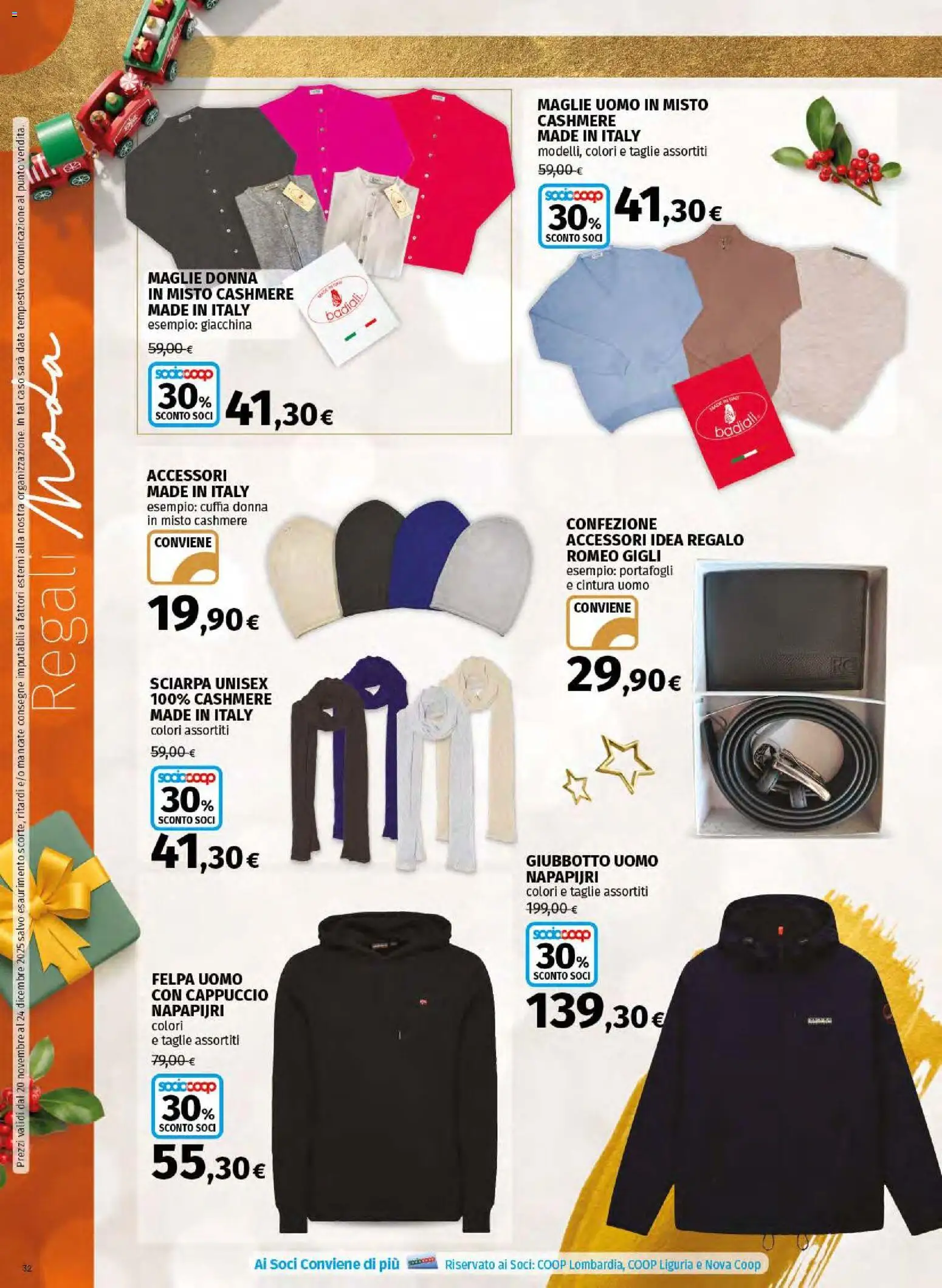 Volantino Ipercoop del 20.11.2025 | Pagina: 32 | Prodotti: Sciarpa, Cintura, Data, Cappuccio