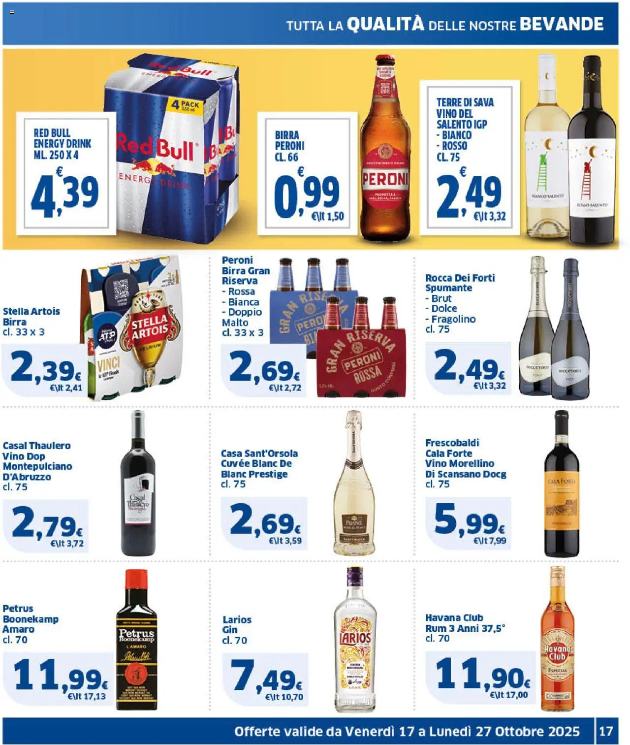 Volantino SIGMA del 17.10.2025 | Pagina: 17 | Prodotti: Birra, Rum, Spumante, Amaro