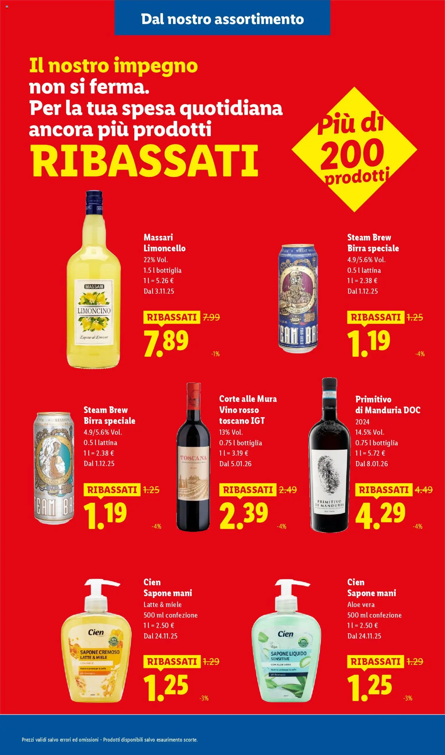 Volantino Lidl del 08.01.2026 | Pagina: 33 | Prodotti: Birra, Vino, Aloe vera, Bottiglia