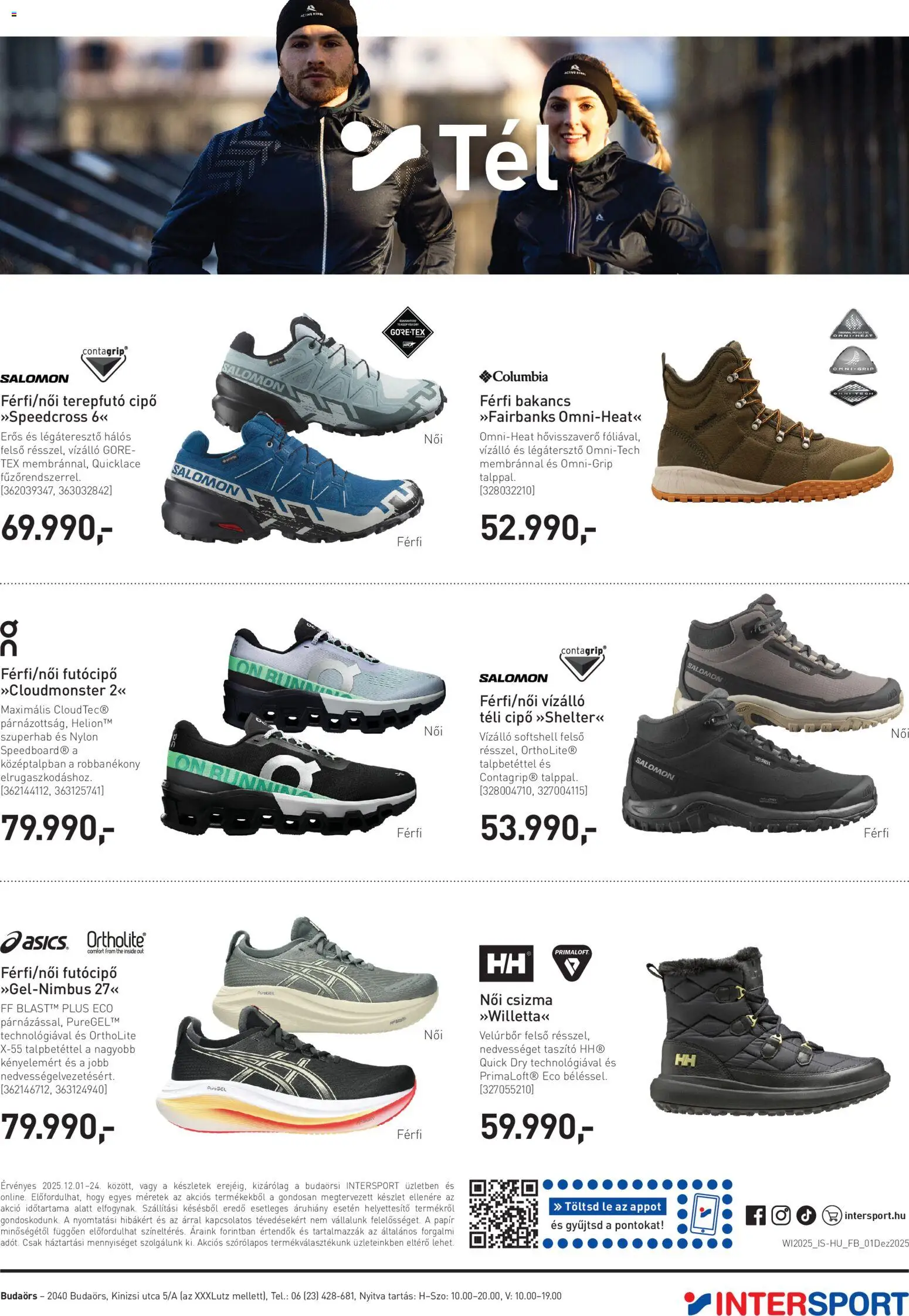 Intersport akciós ujság - amely érvényes a következő dátumtól: 01.12.2025 | Oldal: 8 | Termékek: Csizma, Bakancs, Futócipő