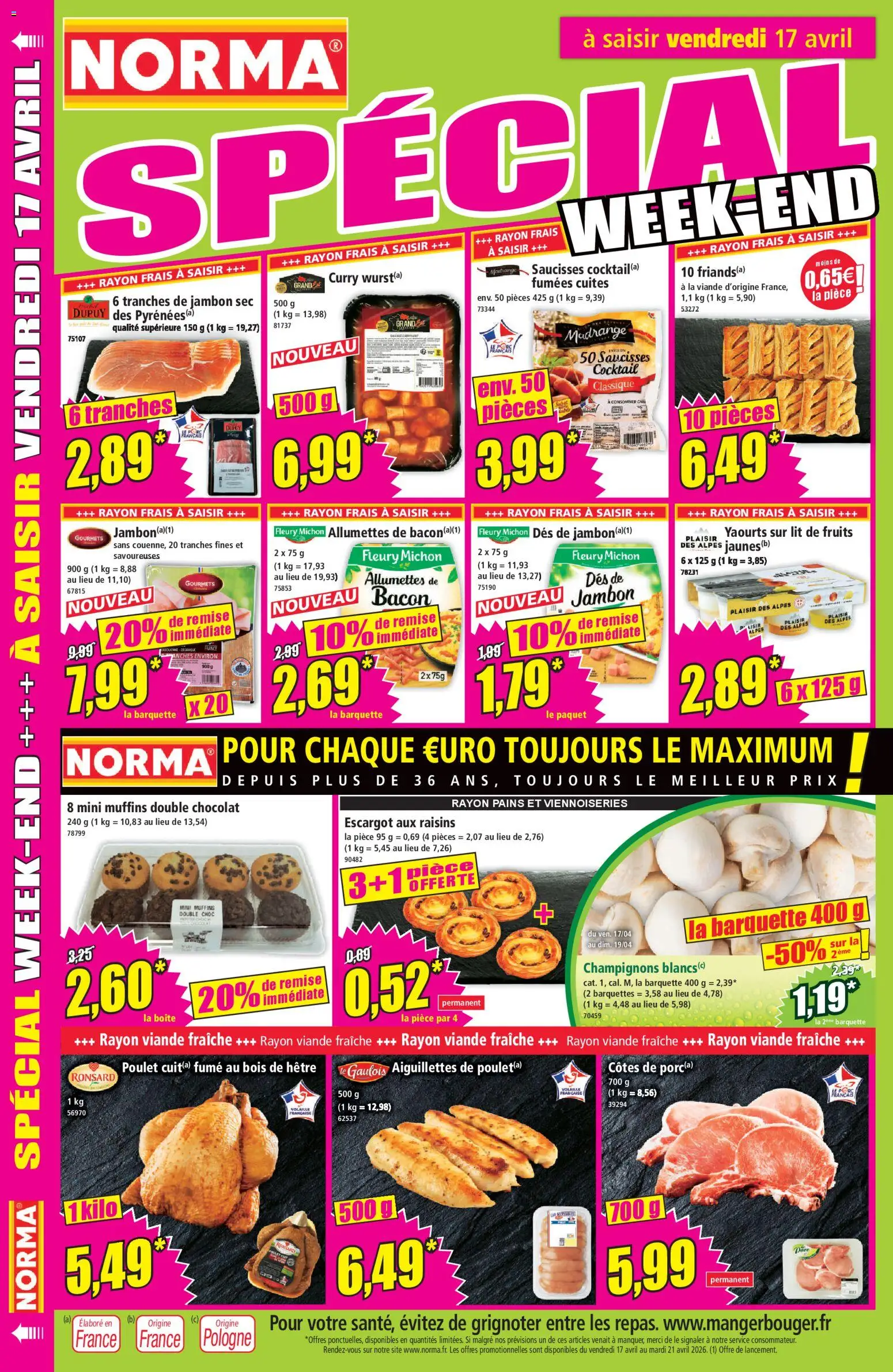 {H1} | Page: 14 | Produits: Volaille, Chocolat, Jambon, Viande