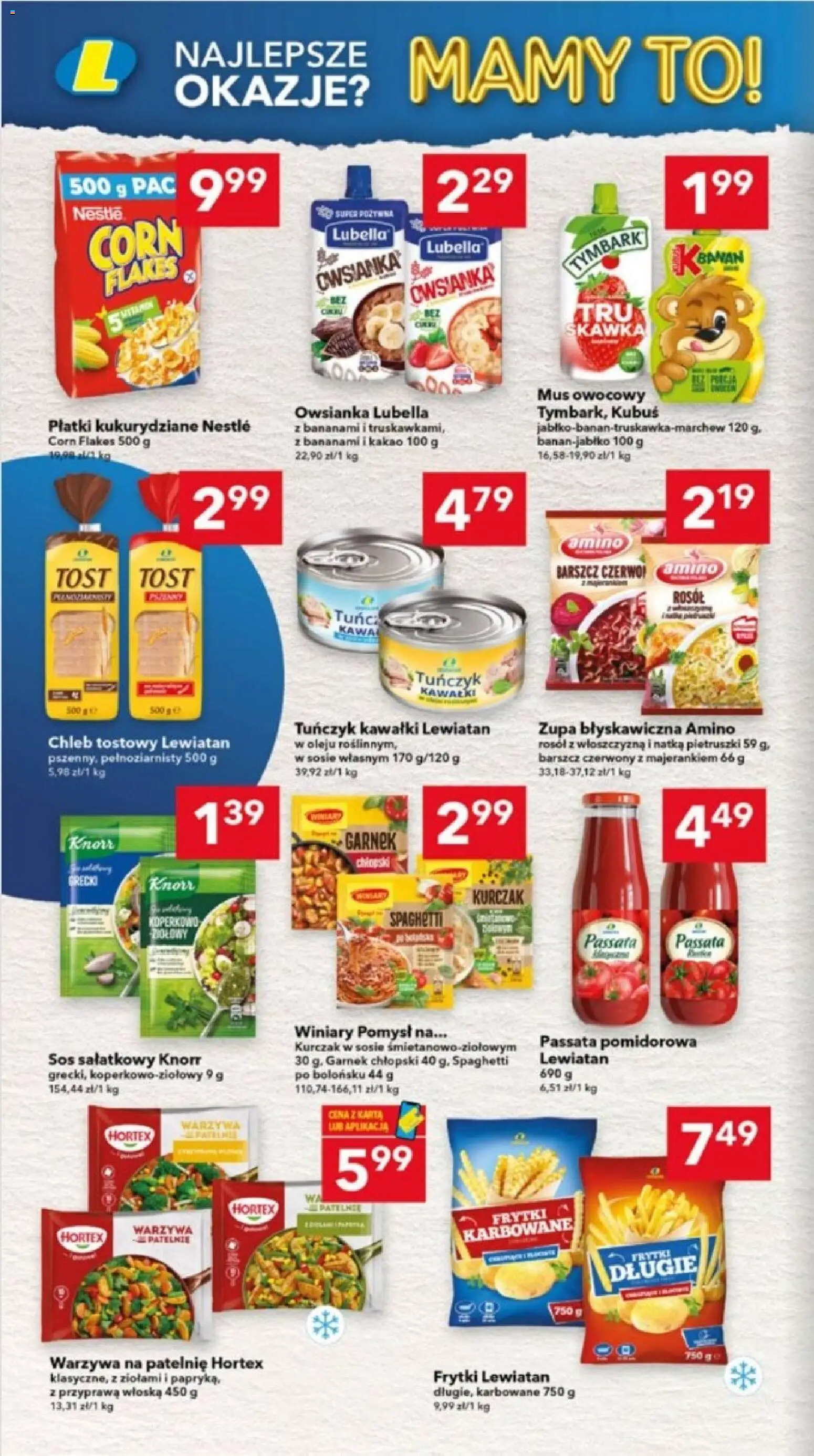 Lewiatan gazetka - Ostrów Wielkopolski od 09.04.2026 | Strona: 4 | Produkty: Kakao, Passata pomidorowa, Frytki, Warzywa