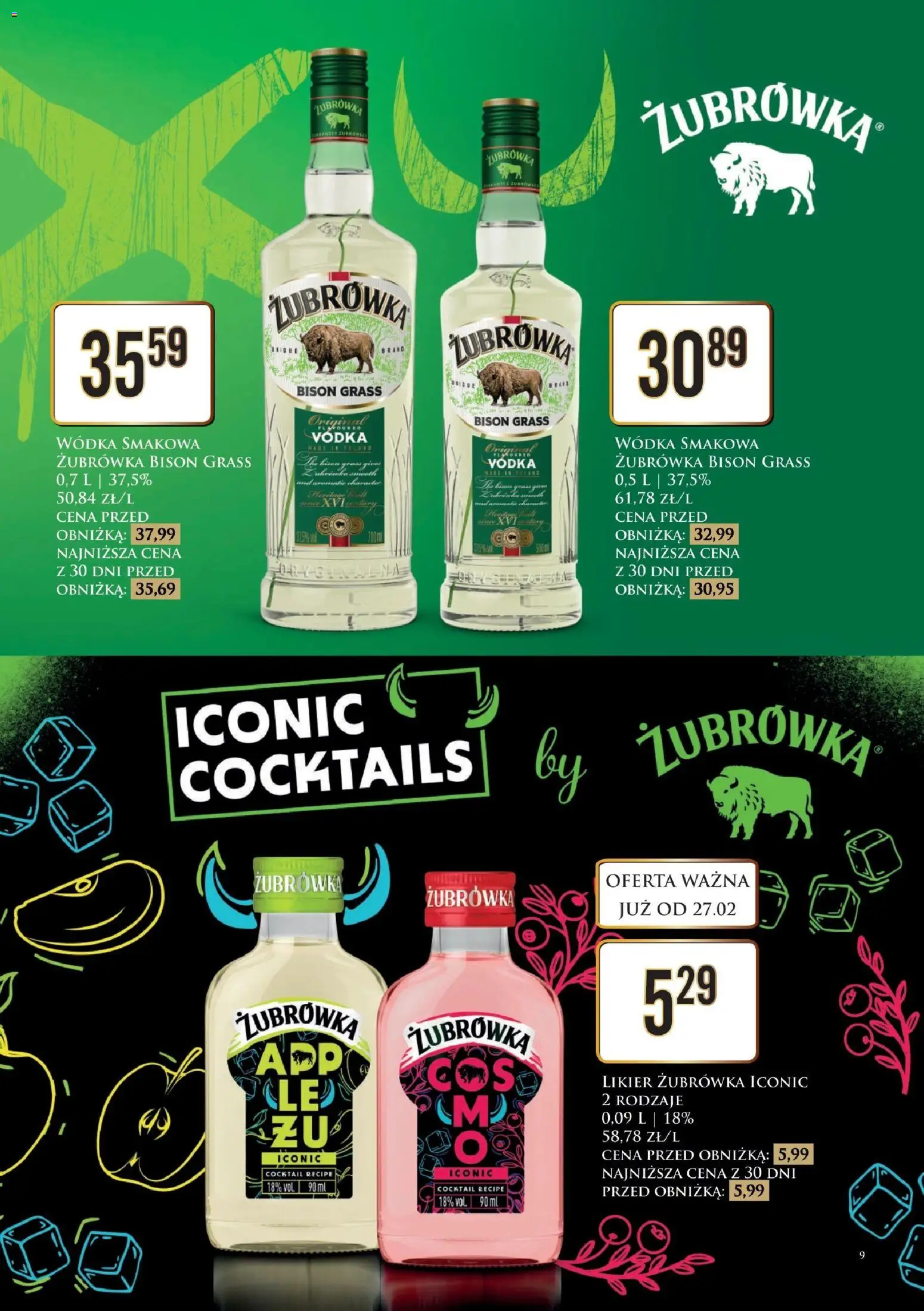 Dino Gazetka alkoholowa od 27.02.2026 | Strona: 10 | Produkty: Żubrówka, Vodka, Wódka