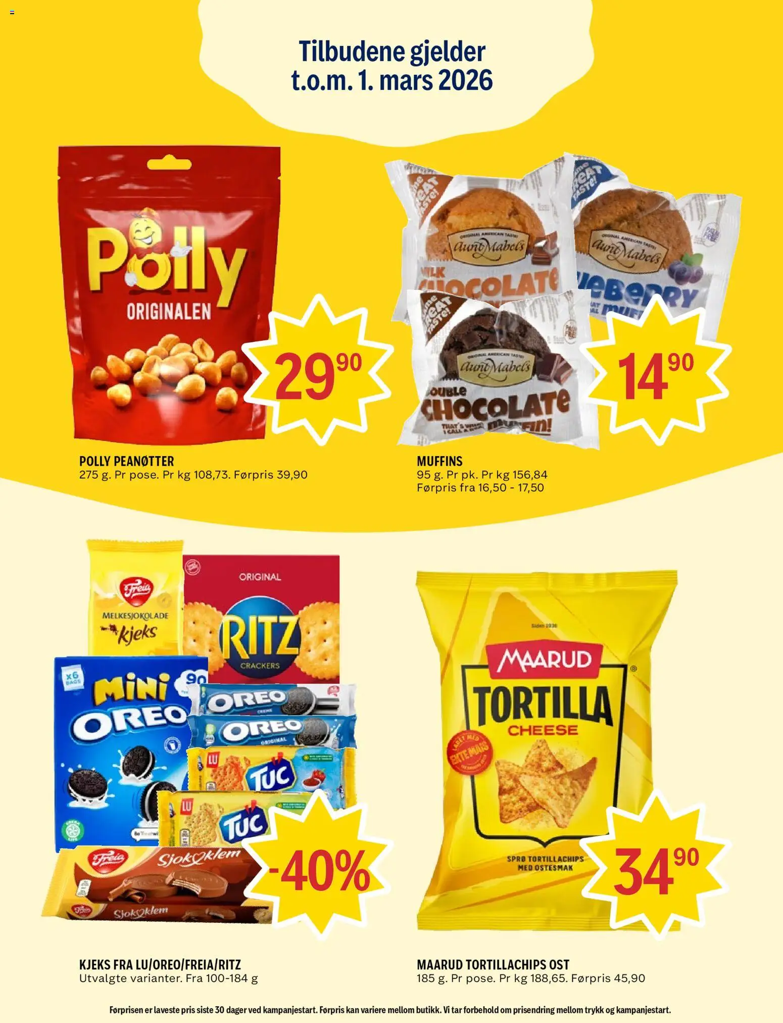 {H1} | Side: 9 | Produkter: Växthus, Jabolčni kis, Tort, Peanøtter