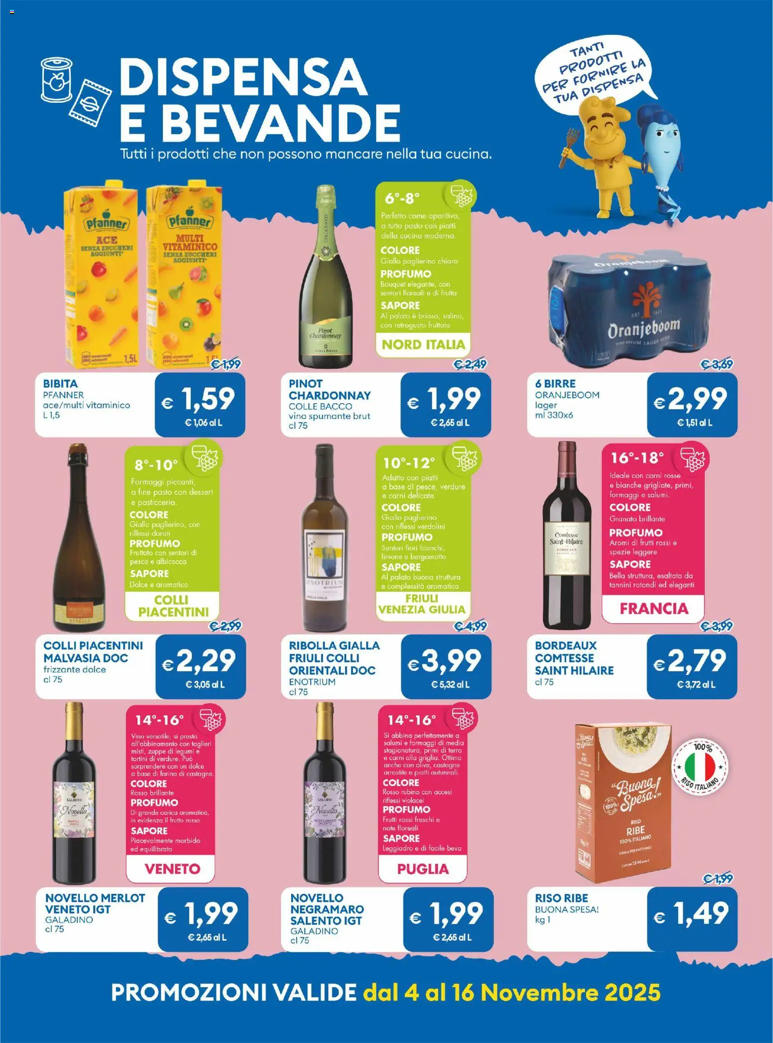 Volantino MD Discount del 04.11.2025 | Pagina: 5 | Prodotti: Verdure, Frutta, Limone, Spumante