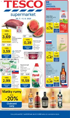 Tesco Supermarket - leták - náhľad platný od 30.07.2025
