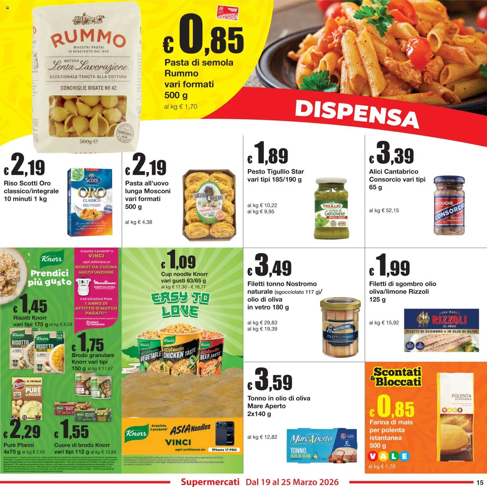 Volantino Sì con Te del 19.03.2026 | Pagina: 15 | Prodotti: Pesto, Acciughe, Robot, Alici