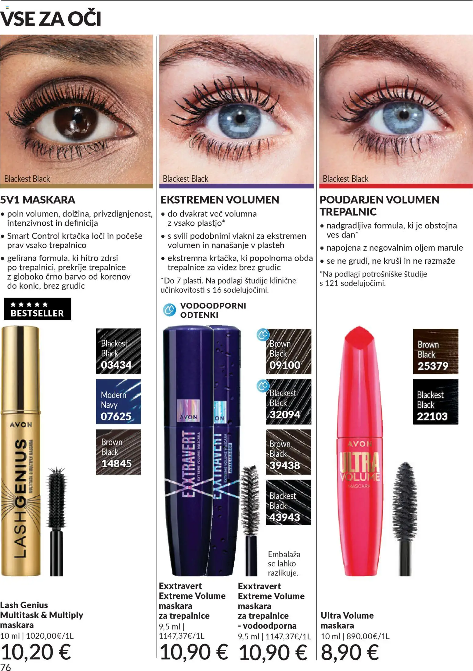 Novi Avon katalog ponudbe – veljaven od 01.10.2025 | Stran: 76 | Izdelki: Maskara