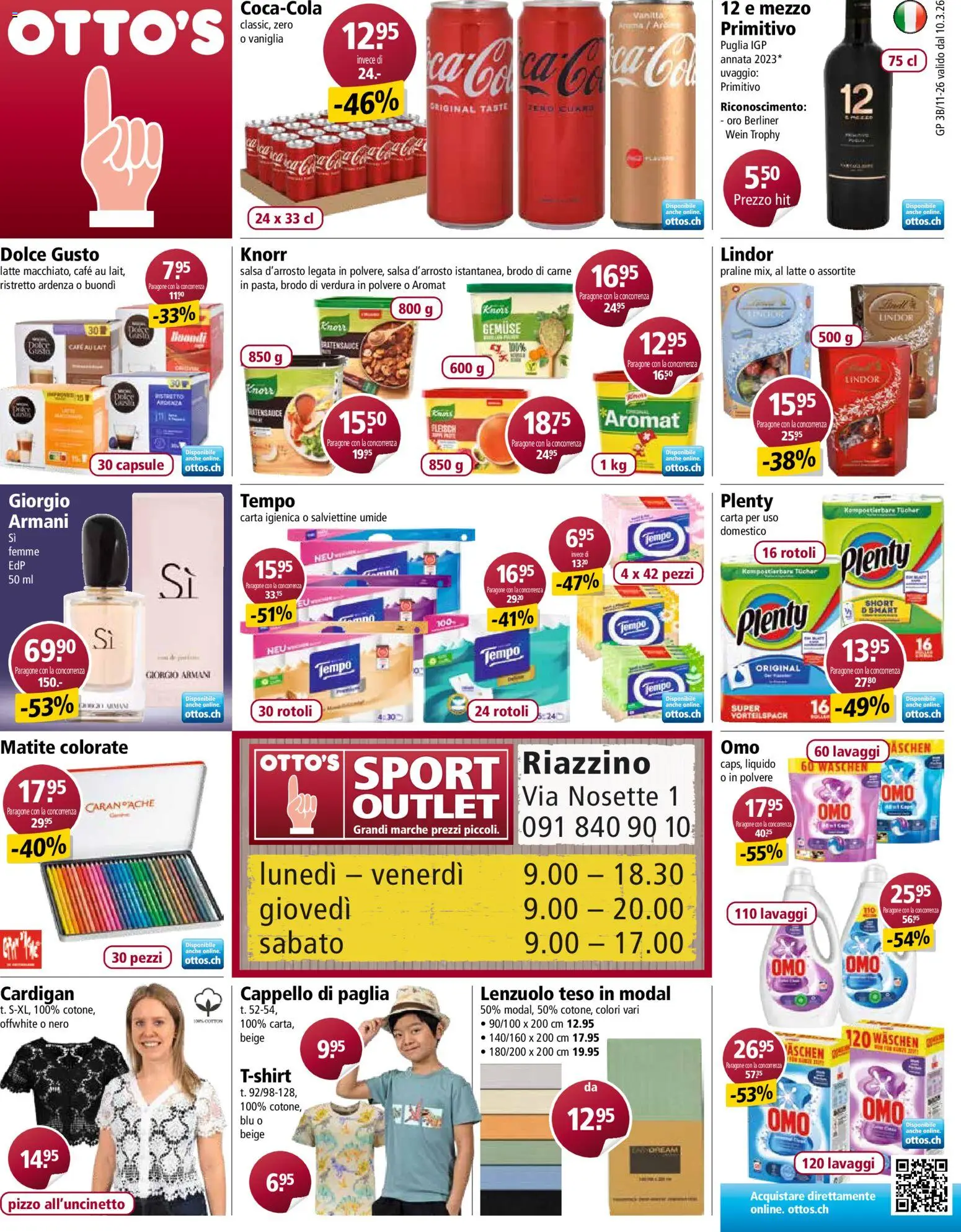 Otto's Aktionen IT – gültig ab 10.03.2026 | Seite: 1 | Produkte: Cardigan, Wein, Gemüse