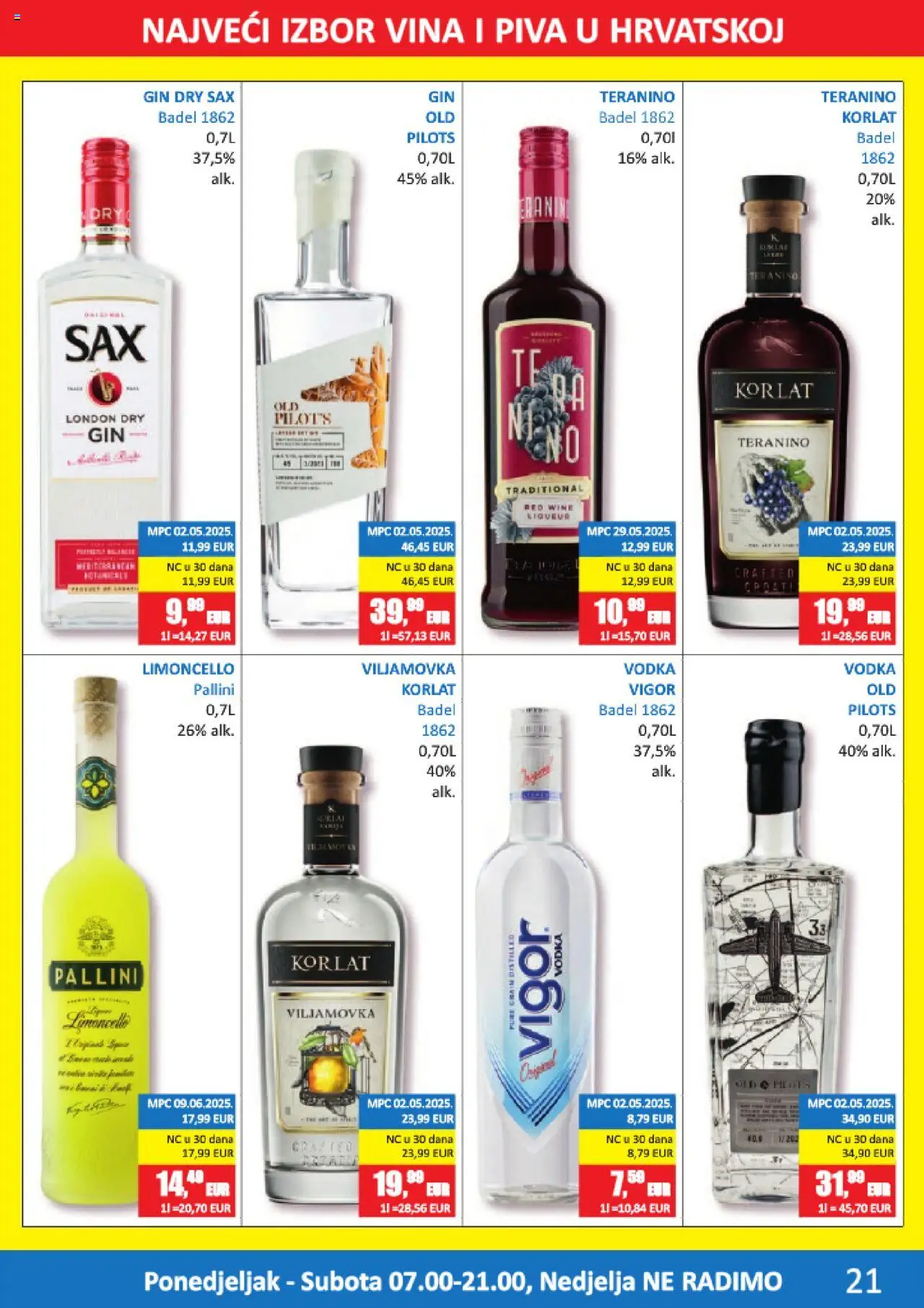 Vrutak katalog | vrijedi od 11.08.2025 | Stranica: 21 | Proizvodi: Korlat, Gin, Teranino, Vodka