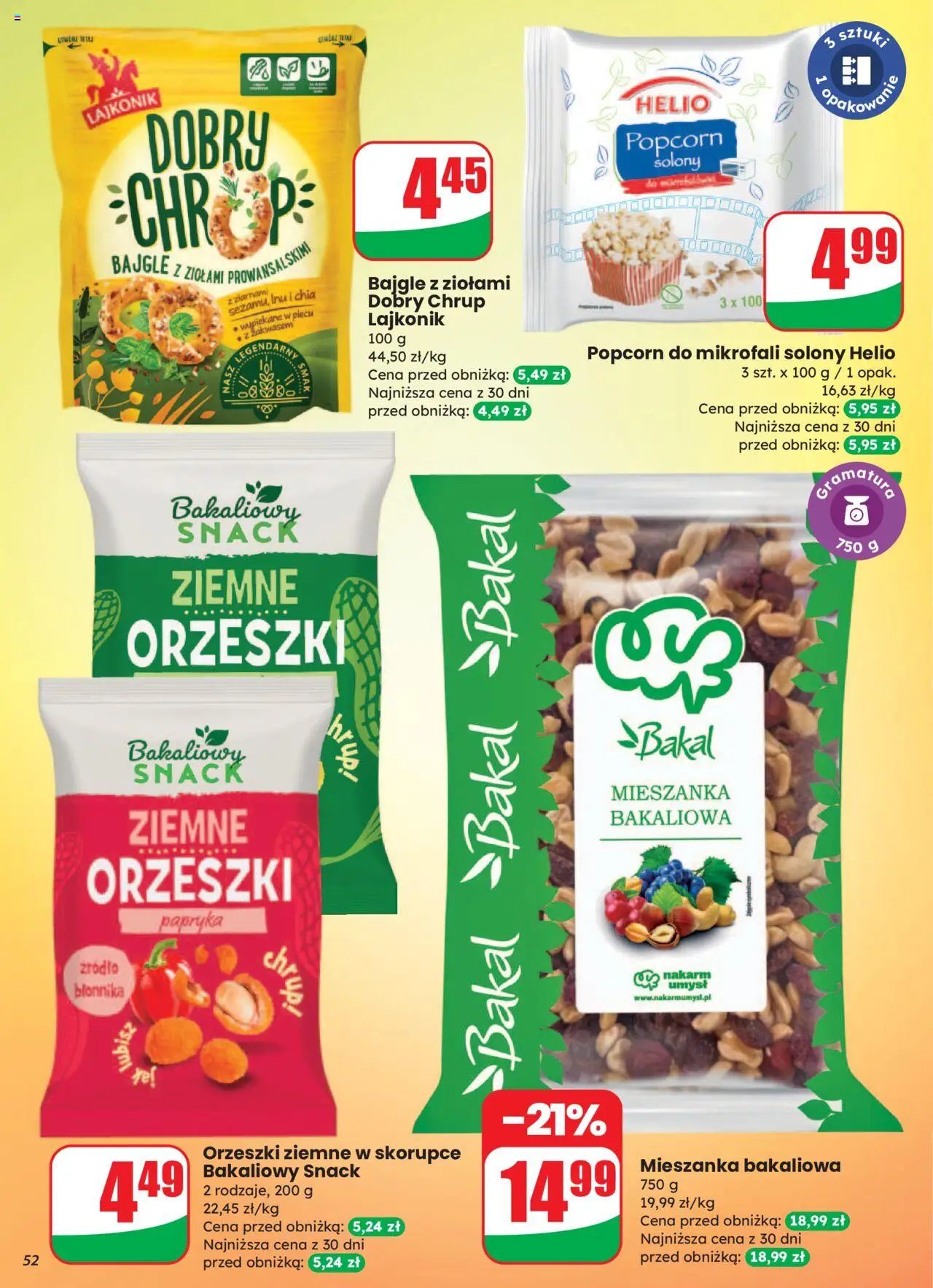 Dino Gazetka od 13.08.2025 | Strona: 52 | Produkty: Papryka, Orzeszki ziemne, Popcorn