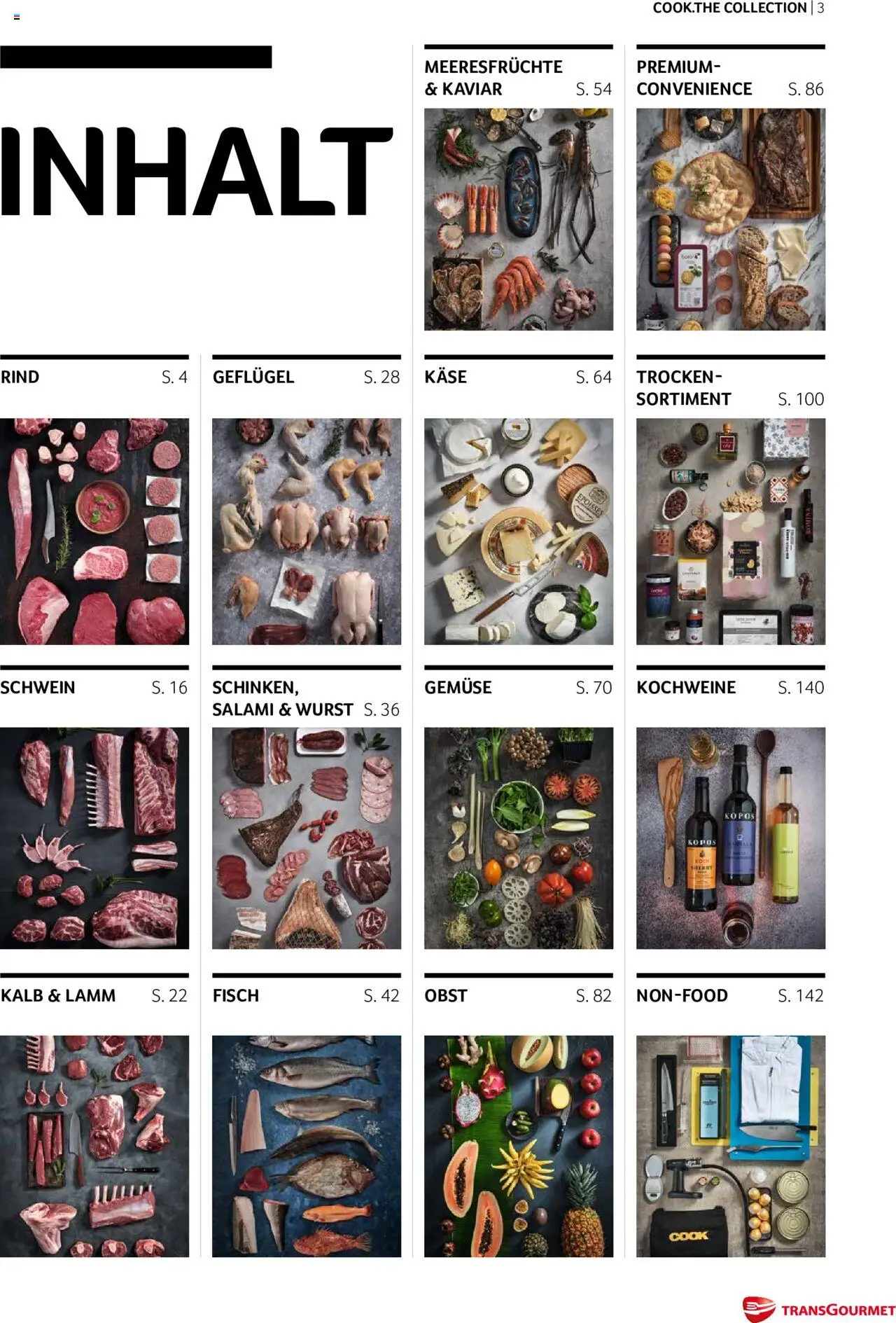 Transgourmet Cook Look-Book gültig ab 01.09.2023 | Seite: 3 | Produkte: Gemüse, Obst, Käse, Salami