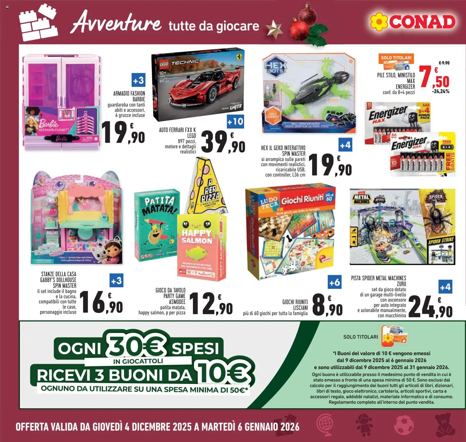 Volantino Conad del 04.12.2025 | Pagina: 24 | Prodotti: Abiti, Armadio, Tavolo, Grucce