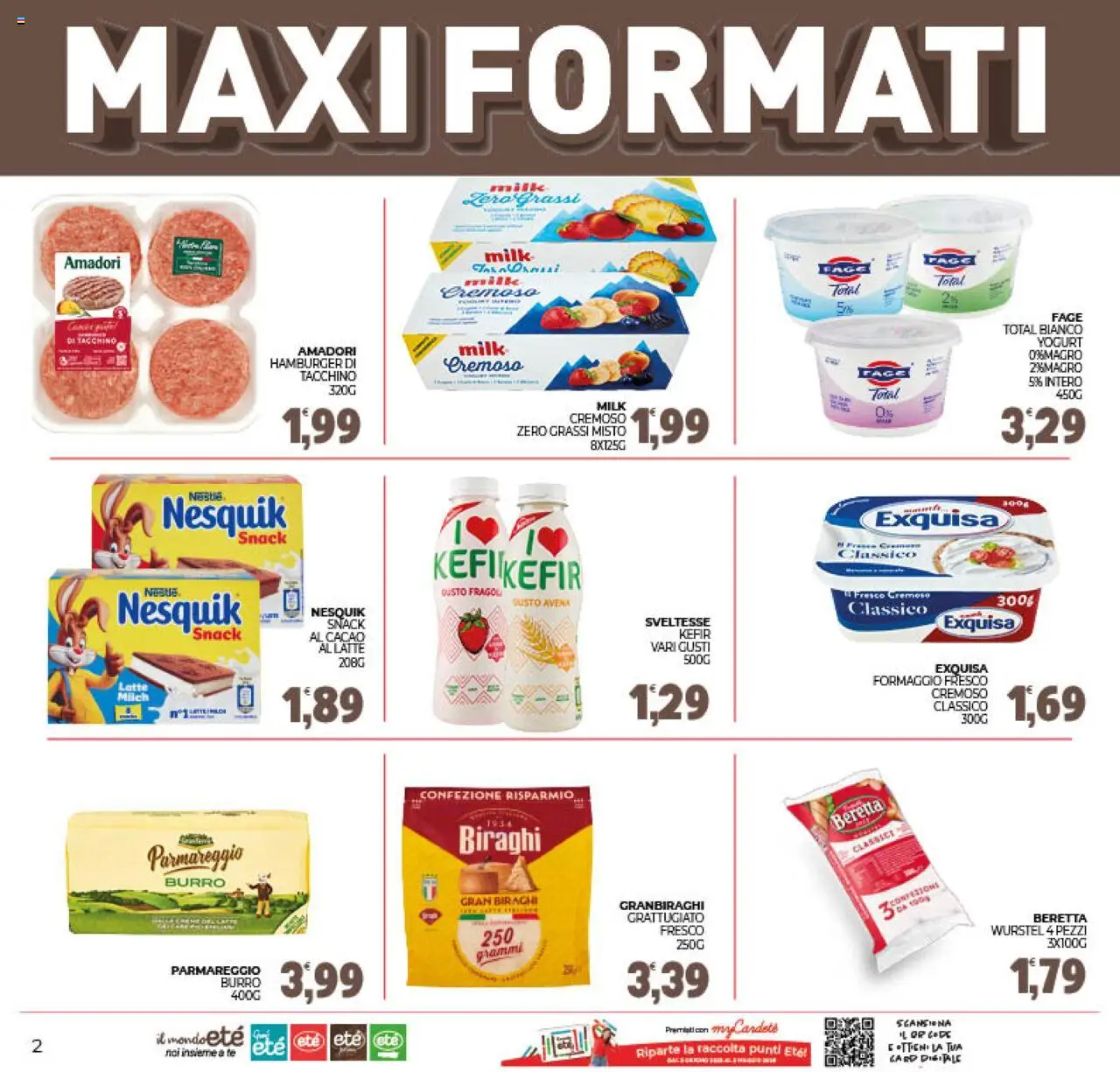 Volantino Eté del 21.10.2025 | Pagina: 2 | Prodotti: Yogurt, Burro, Wurstel, Hamburger