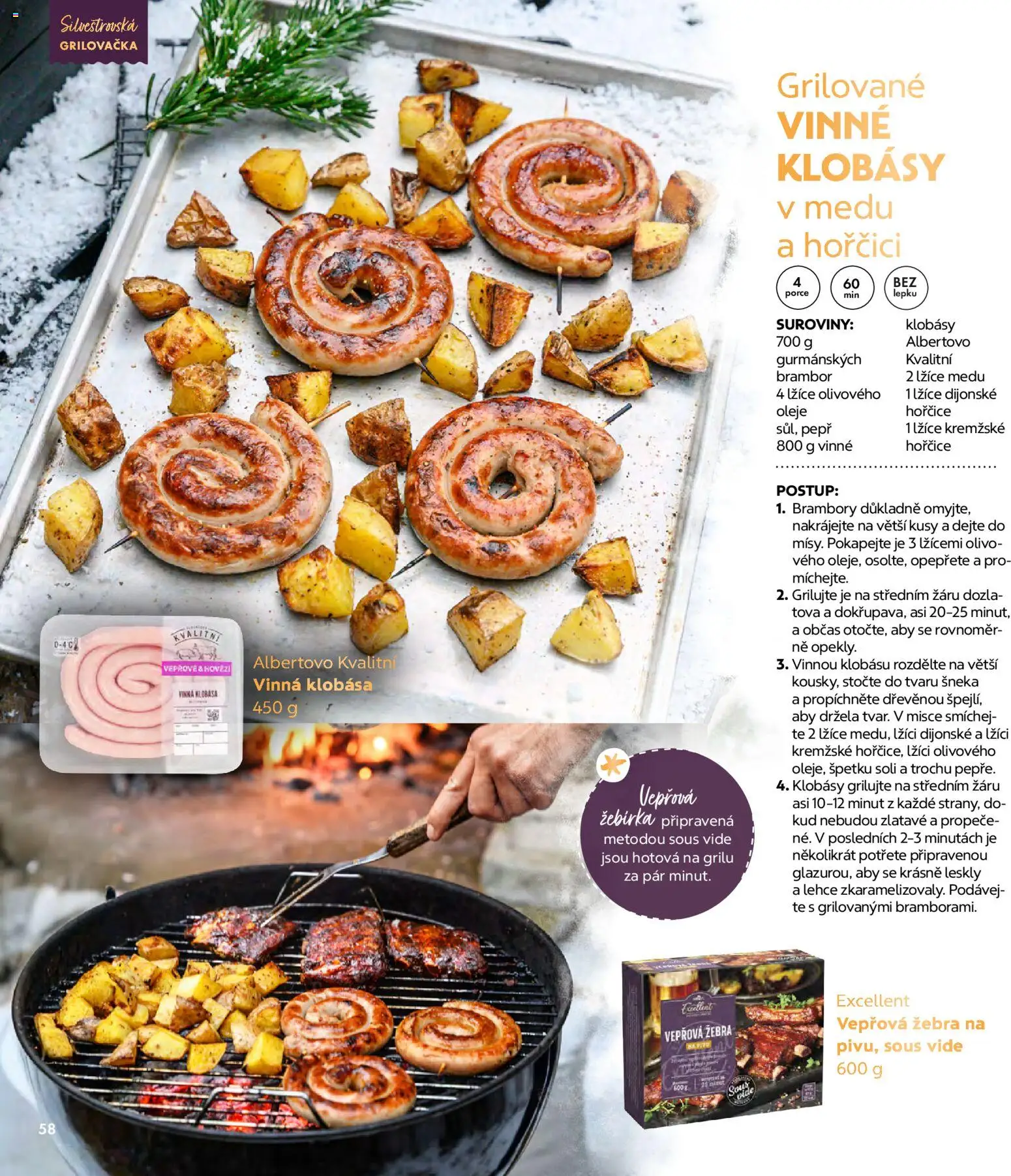 Albert magazín od 01.12.2025 | Strana: 58 | Produkty: Lžíce, Vinná klobása, Klobása, Hořčice