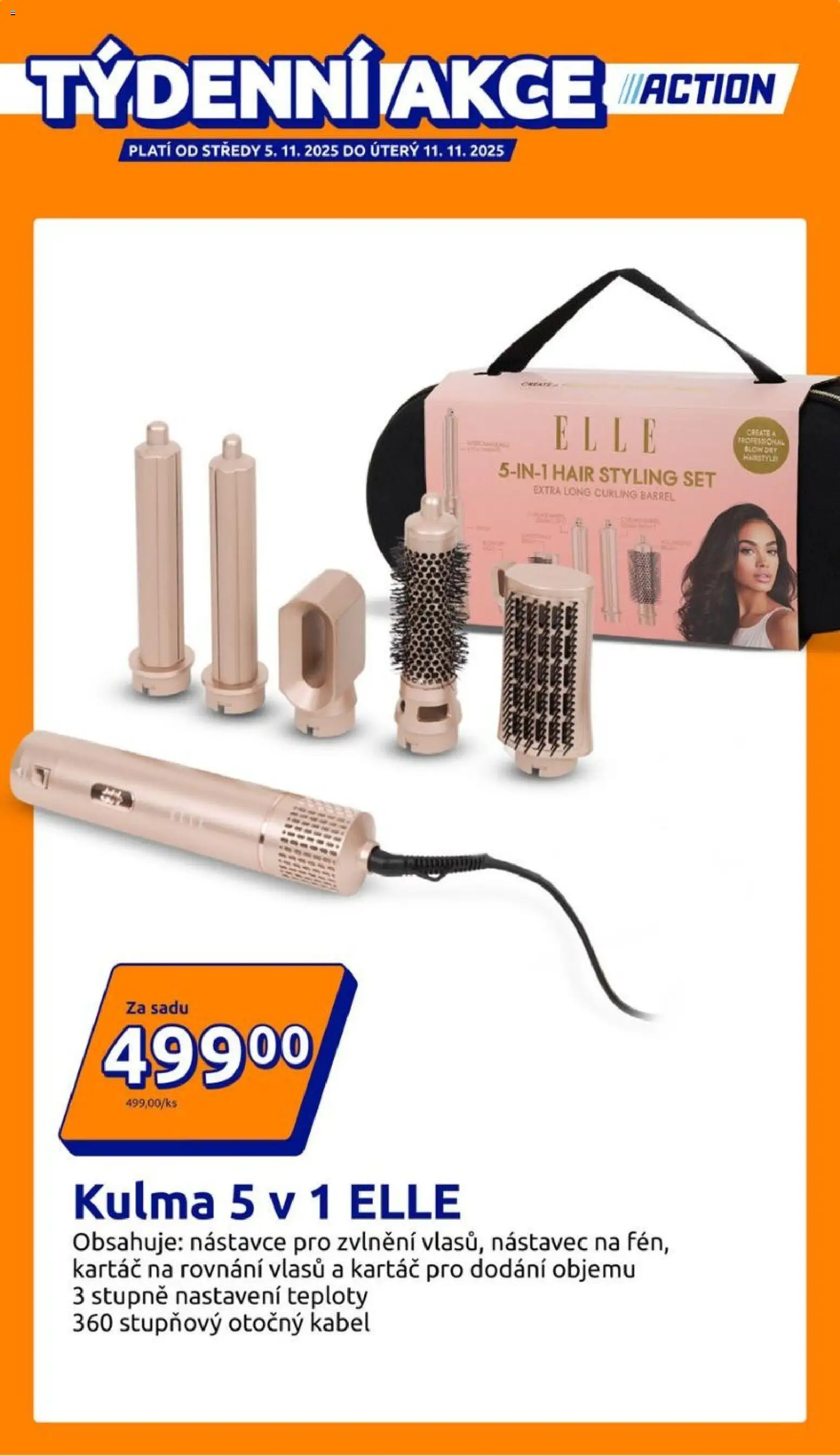 Action leták od 05.11.2025 | Strana: 1 | Produkty: Kabel, Kulma, Kartáč