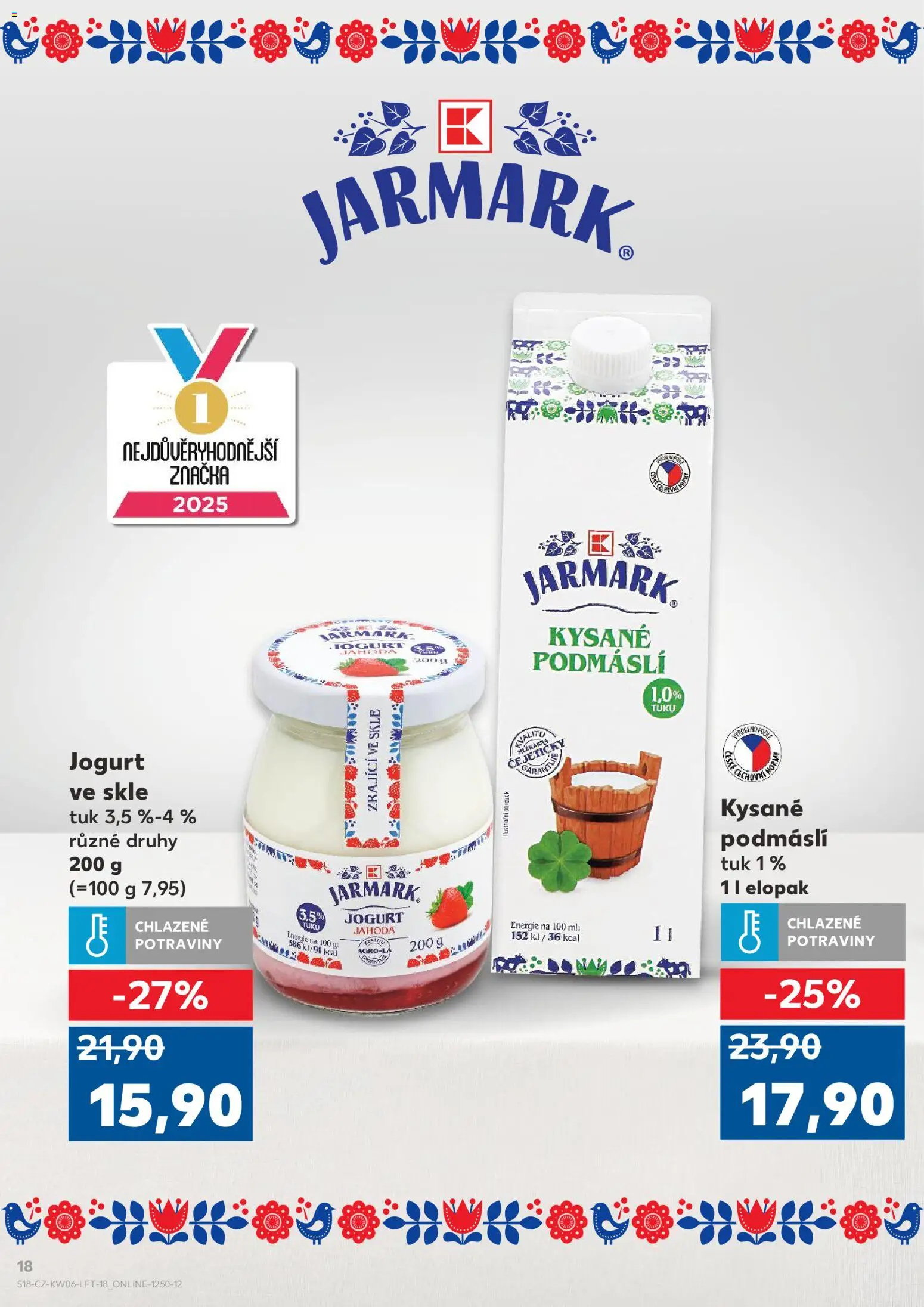 Kaufland leták - Chomutov od 04.02.2026 | Strana: 18 | Produkty: Jogurt, Podmáslí, Potraviny