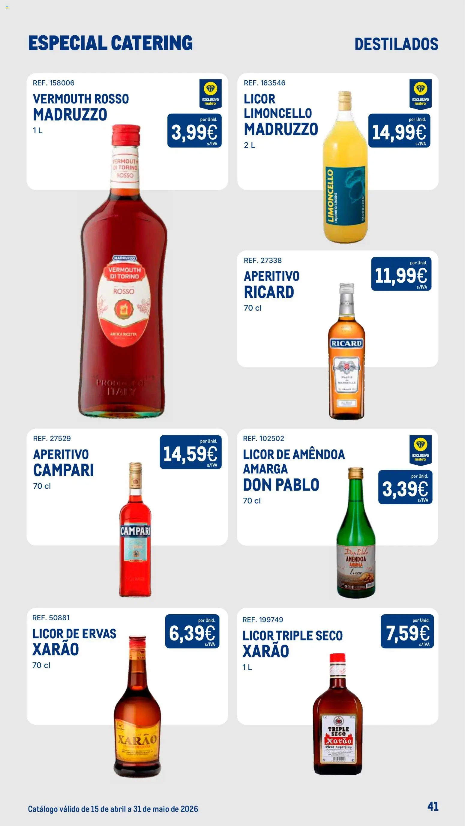 Makro Especial Catering │ válido de 15.04.2026 | Página: 41 | Produtos: Limoncello, Licor
