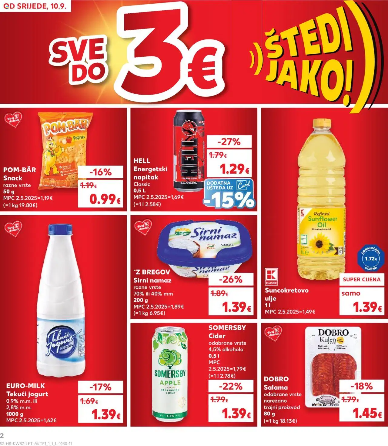 Kaufland katalog | vrijedi od 10.09.2025 | Stranica: 2 | Proizvodi: Ulje, Paprika, Kulen, Namaz