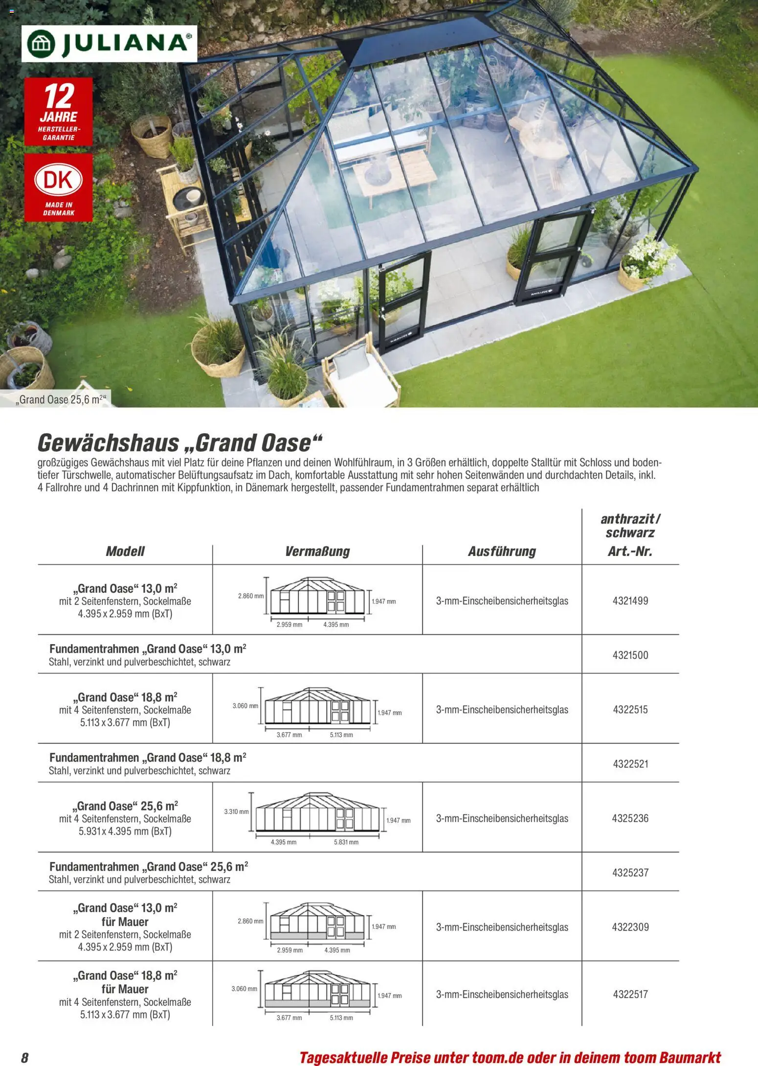 Toom Baumarkt Gewächshäuser & Anzucht 2026 – gültig ab 01.01.2026 | Seite: 8