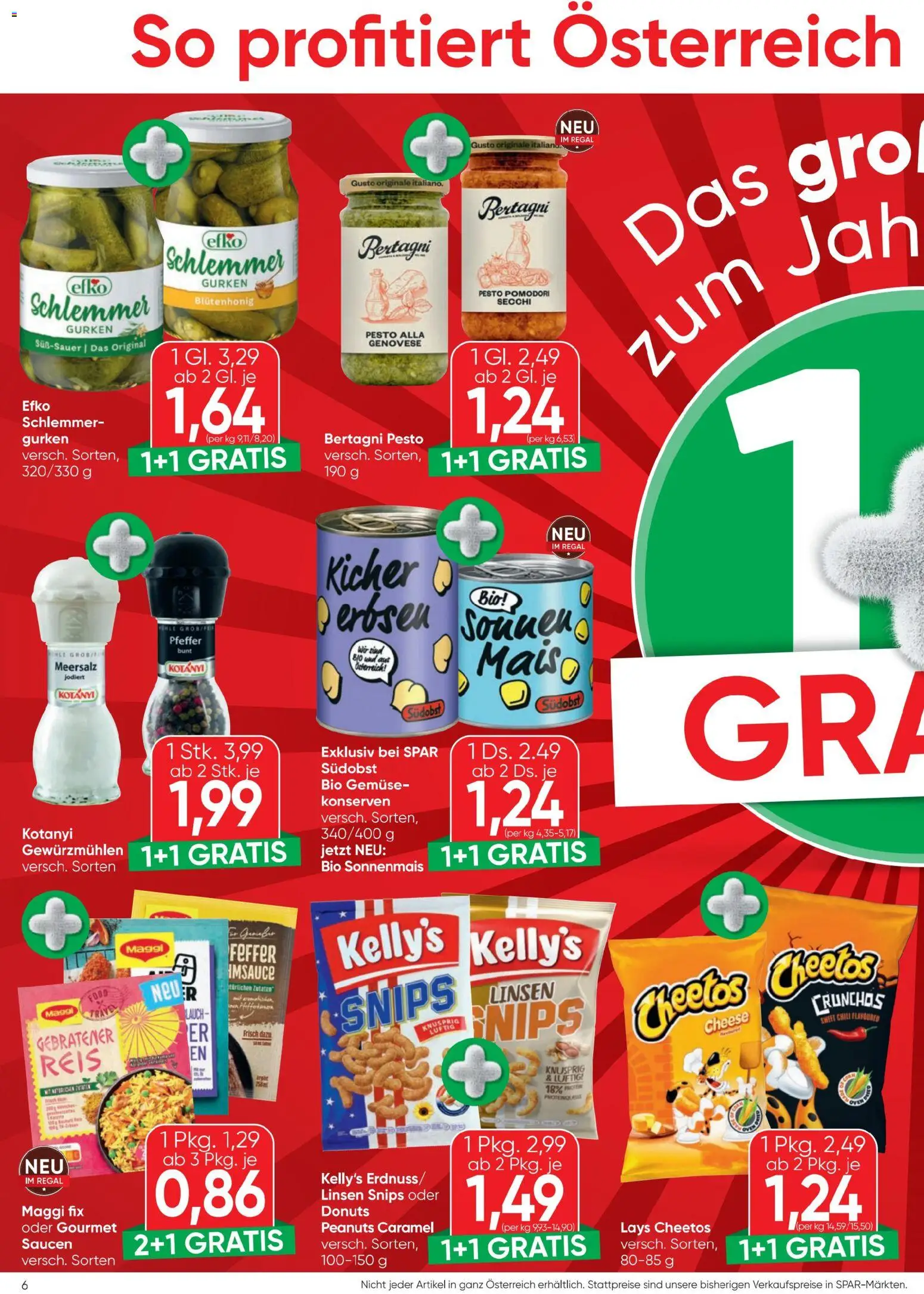 Spar Flugblatt gültig ab 15.01.2026 | Seite: 6 | Produkte: Gemüse, Pfeffer, Chili, Reis