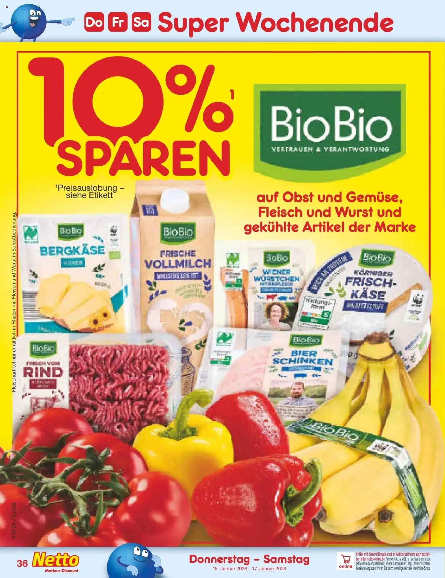 Netto Marken-Discount prospekt Bitterfeld-Wolfen	 – gültig ab 12.01.2026 | Seite: 46 | Produkte: Käse, Wurst, Schinken, Fleisch