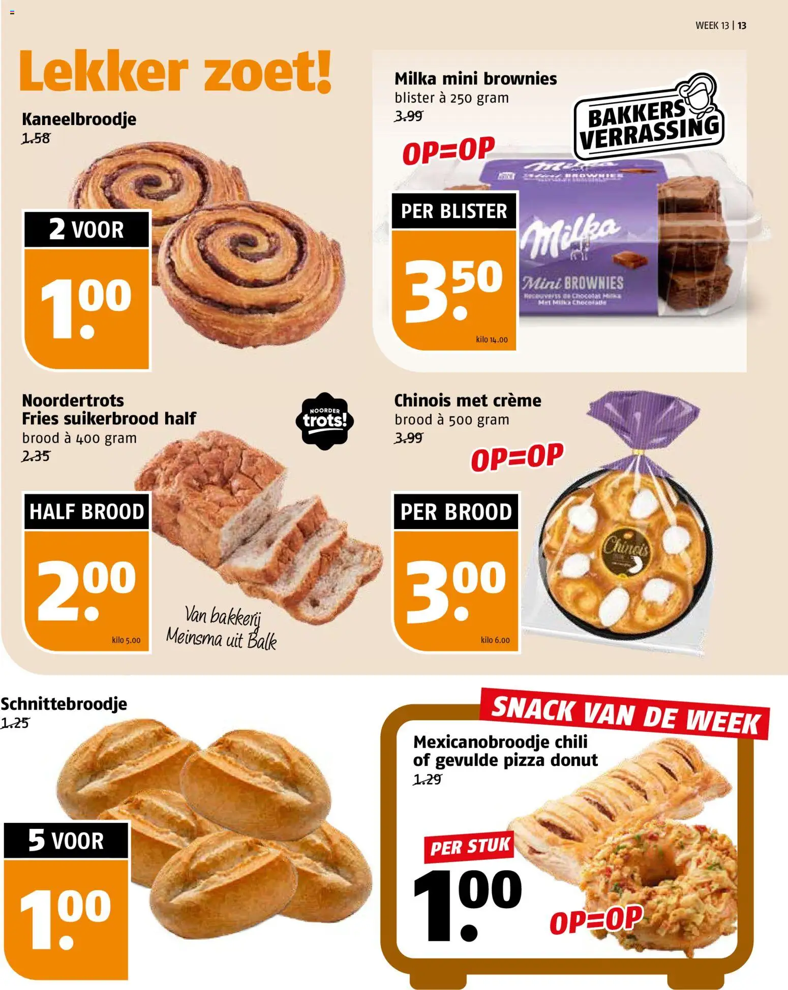 {H1} | Pagina: 13 | Producten: Brownies, Chocolade, Bakkerij, Crème