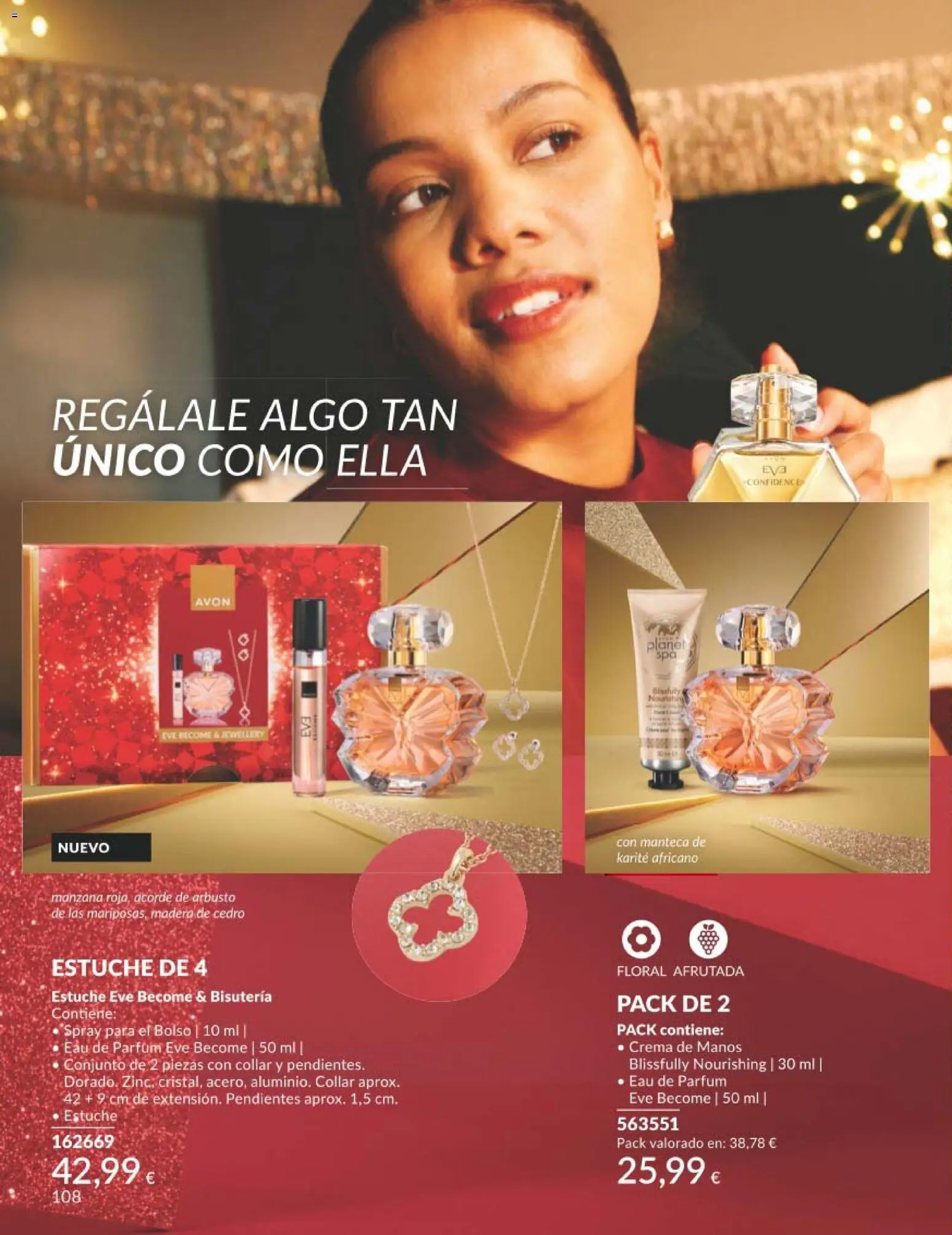 Catálogo AVON campaña 11 Black Friday │ válido desde el 01.11.2025 | Página: 108 | Productos: Perfume, Pendientes, Bolso, Γάλα σε σκόνη