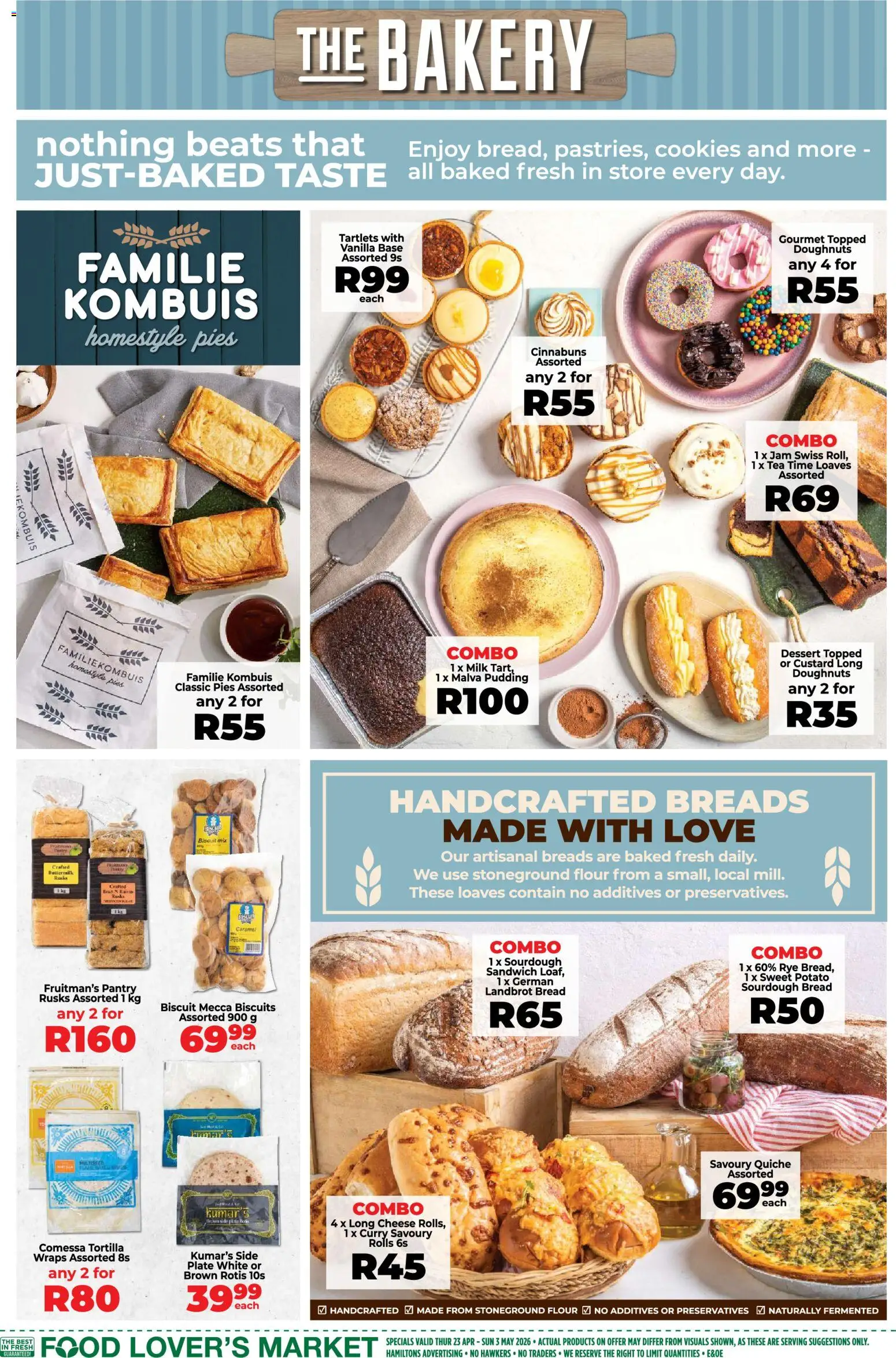 New Food Lover's Market catalogue – valid from 23.04.2026 | Page: 5 | Products: Custard, Plate, Milk, Bread