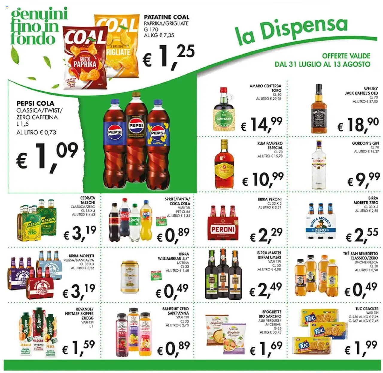 Volantino Coal del 31.07.2025 | Pagina: 18 | Prodotti: Birra, Cereali, Pesca, Rum
