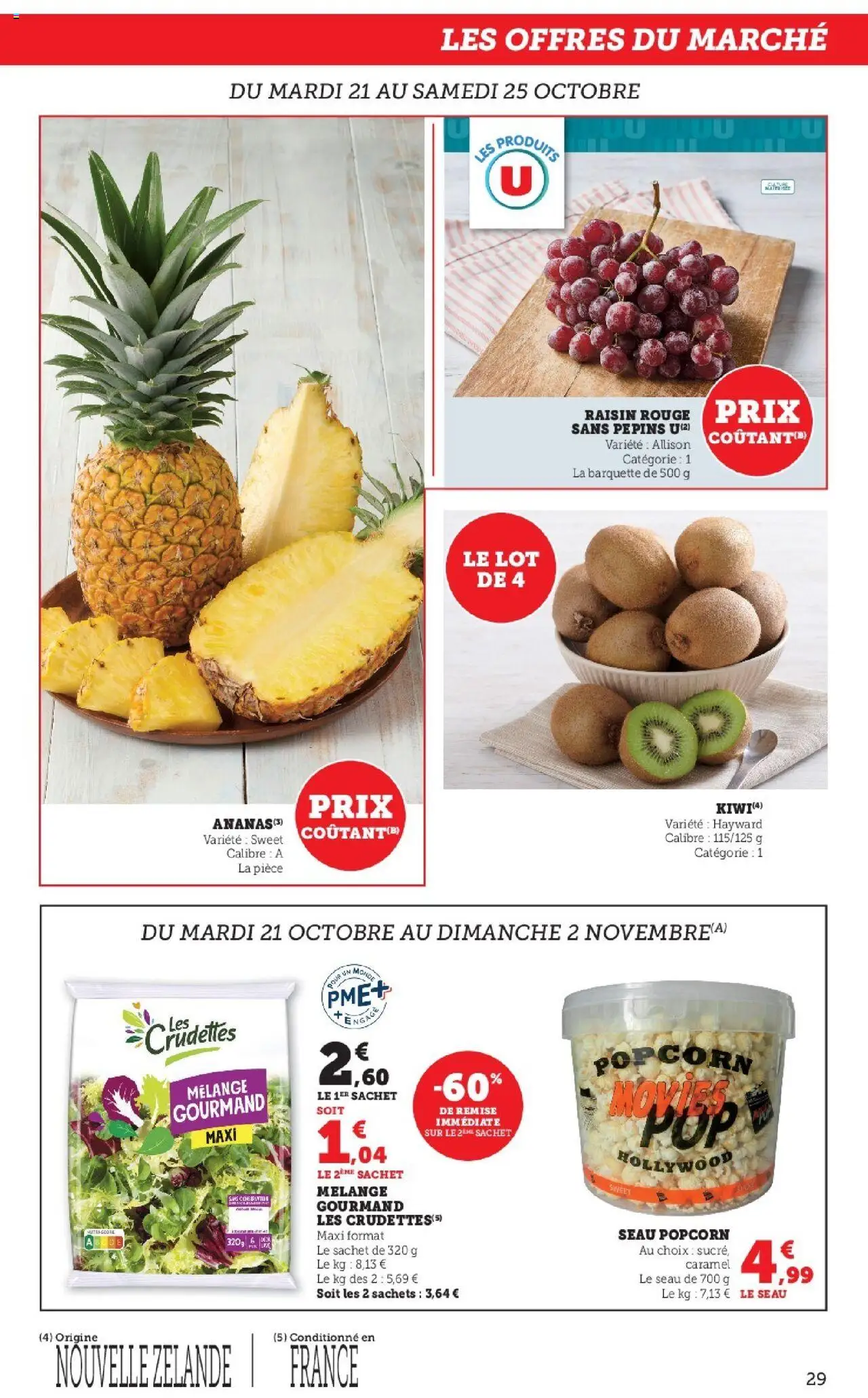 {H1} | Page: 29 | Produits: Popcorn, Raisin