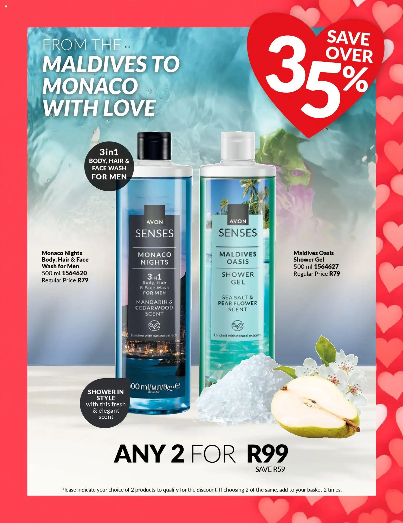 New Avon catalogue – valid from 21.02.2026 | Page: 35 | Products: Shower, Basket, Shower gel, Salt