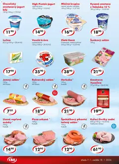 Náhled letáku CBA leták od 07.01.2026 | Strana: 2 | Produkty: Jogurt, Čokoláda, Sekaná, Protein jogurt