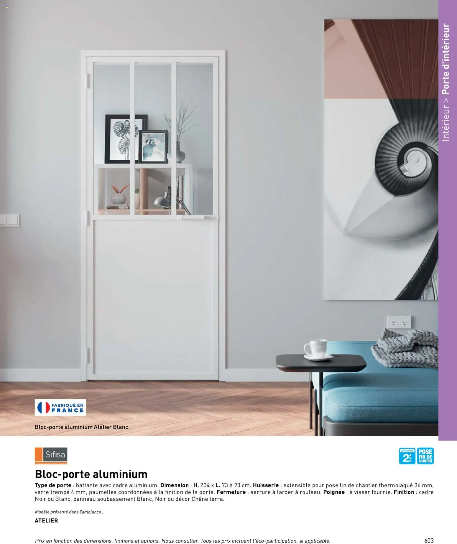 {H1} | Page: 603 | Produits: Porte, Cadre