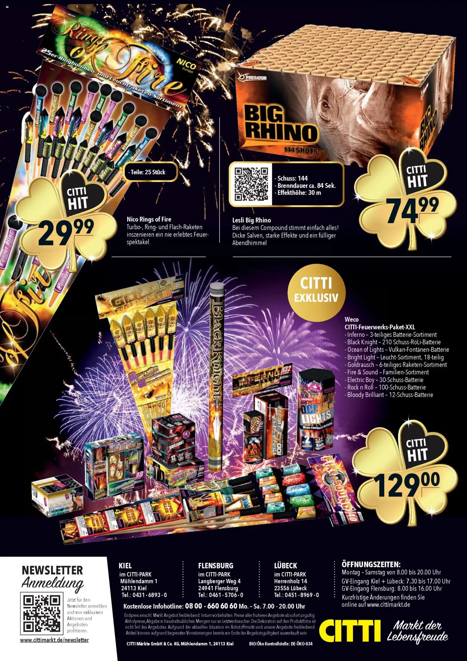 CITTI Markt  Silvester Feuerwerk – gültig ab 27.12.2025 | Seite: 12 | Produkte: Rock, Uhr