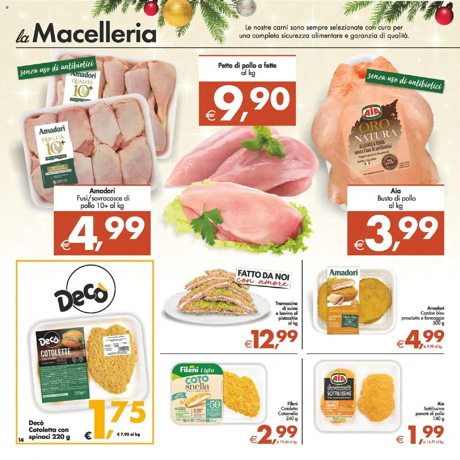 Volantino Decò del 05.12.2025 | Pagina: 16 | Prodotti: Pollo, Formaggio, Prosciutto, Spinaci