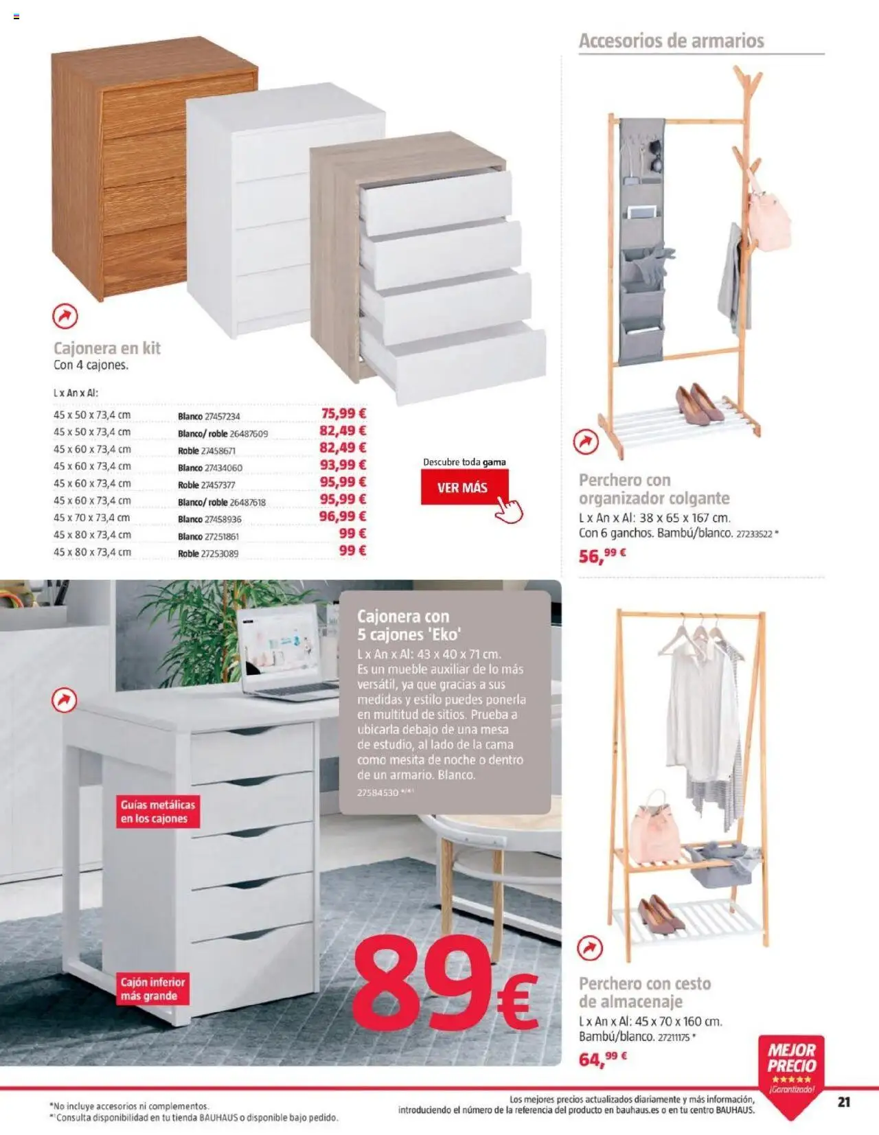 Bauhaus folleto │ válido desde el 05.08.2025 | Página: 21 | Productos: Perchero, Organizador, Almacenaje, Mesa