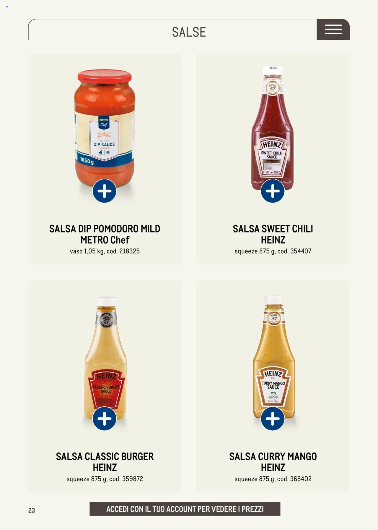 Volantino Metro del 30.05.2025 | Pagina: 23 | Prodotti: Salsa, Pomodoro, Mango, Vaso