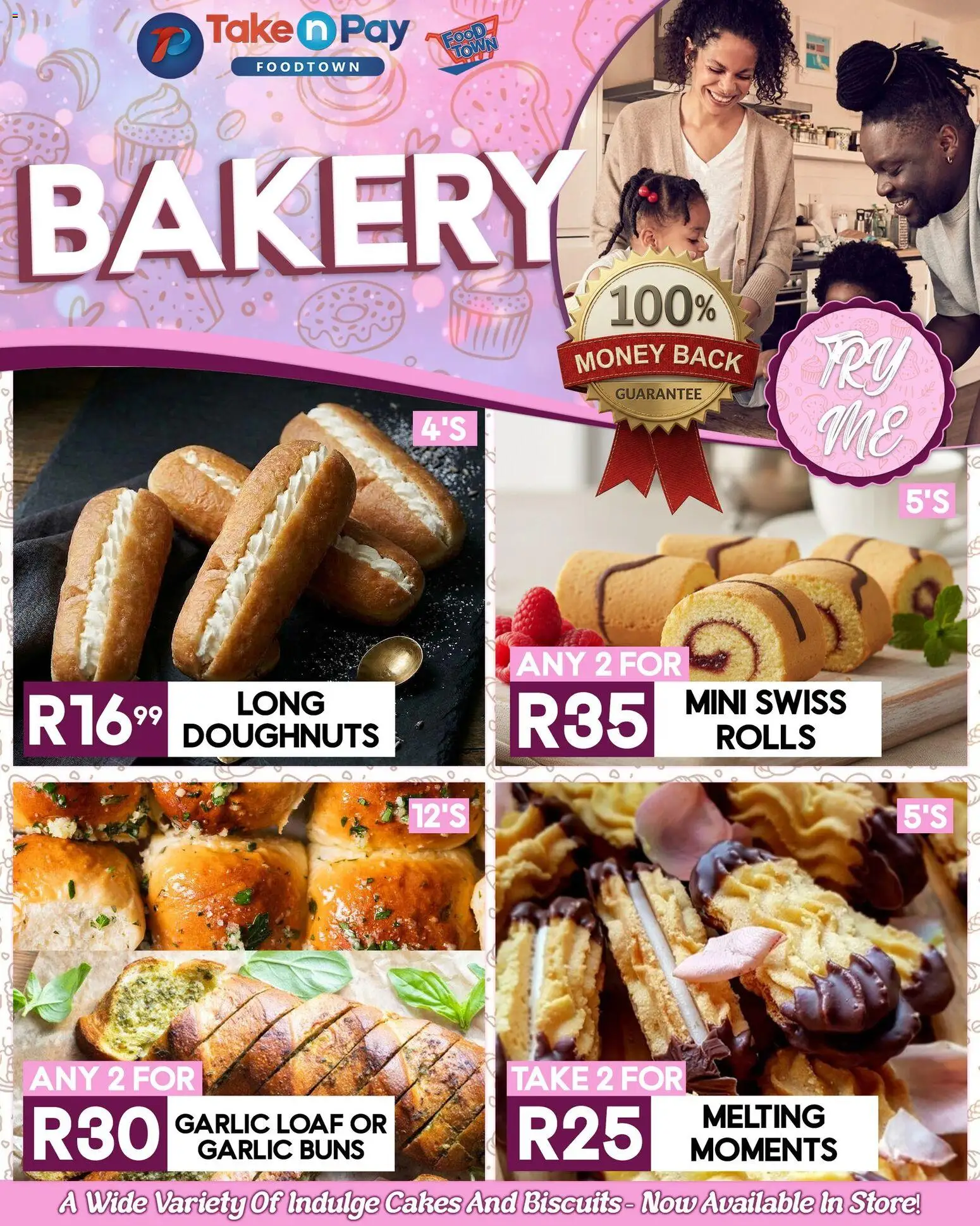 New Take n Pay catalogue – valid from 26.04.2026 | Page: 2 | Products: Bakery, Buns, Biscuits, Garlic