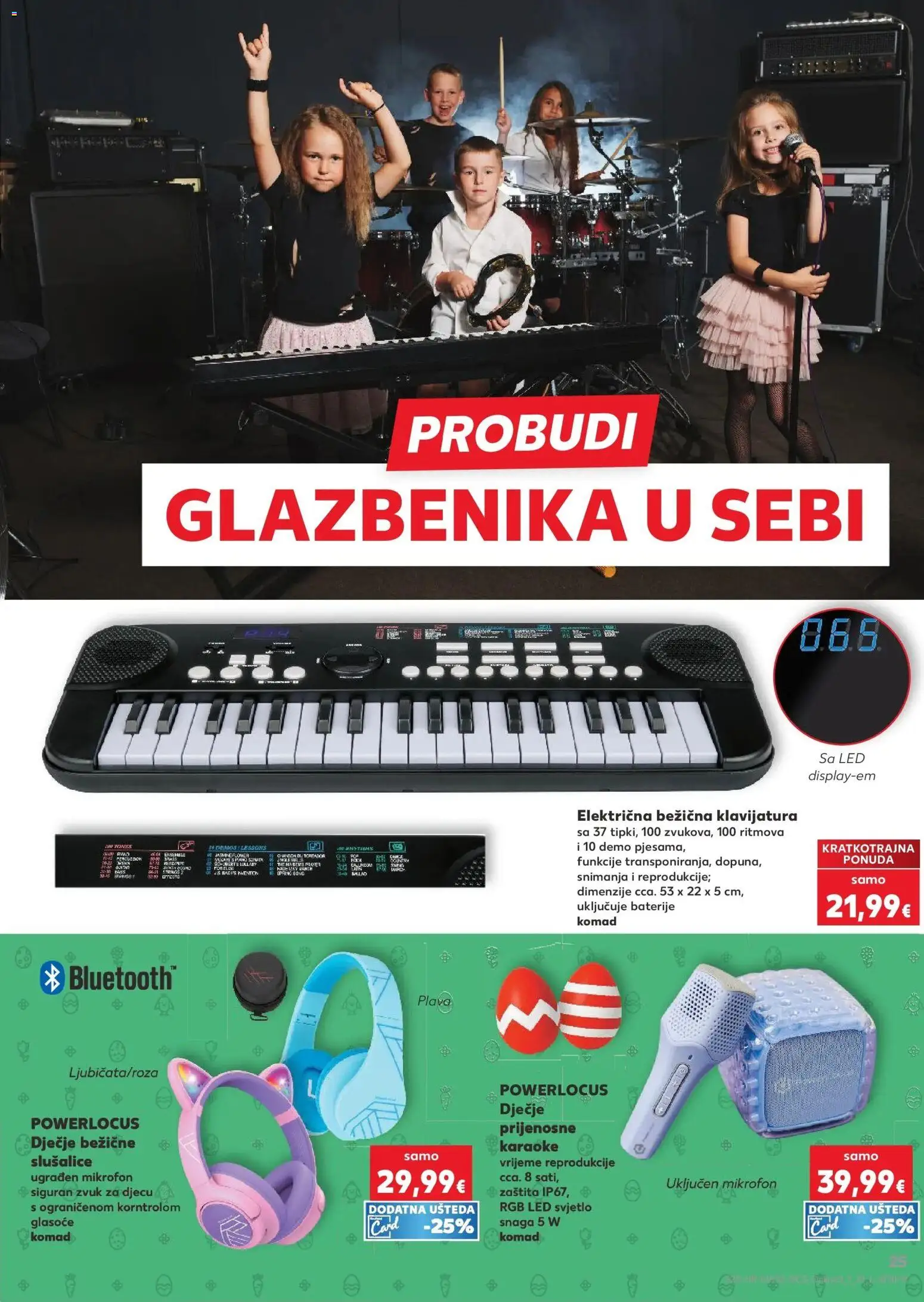 Kaufland katalog | vrijedi od 15.03.2026 | Stranica: 25 | Proizvodi: Baterije, Slušalice, Mikrofon
