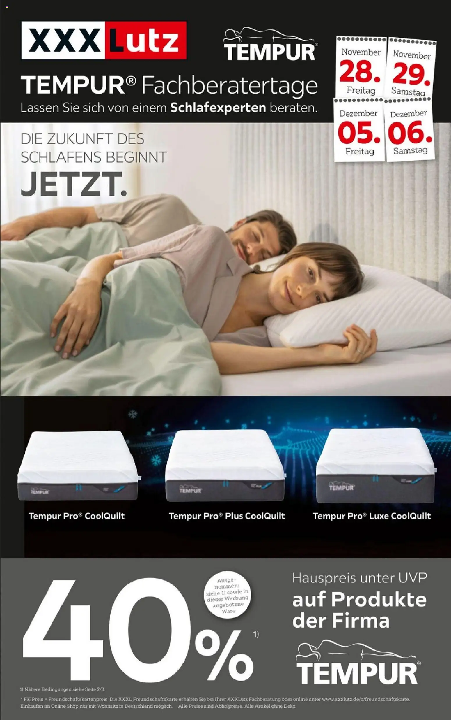 XXXL Lutz - TEMPUR – gültig ab 23.11.2025 | Seite: 1