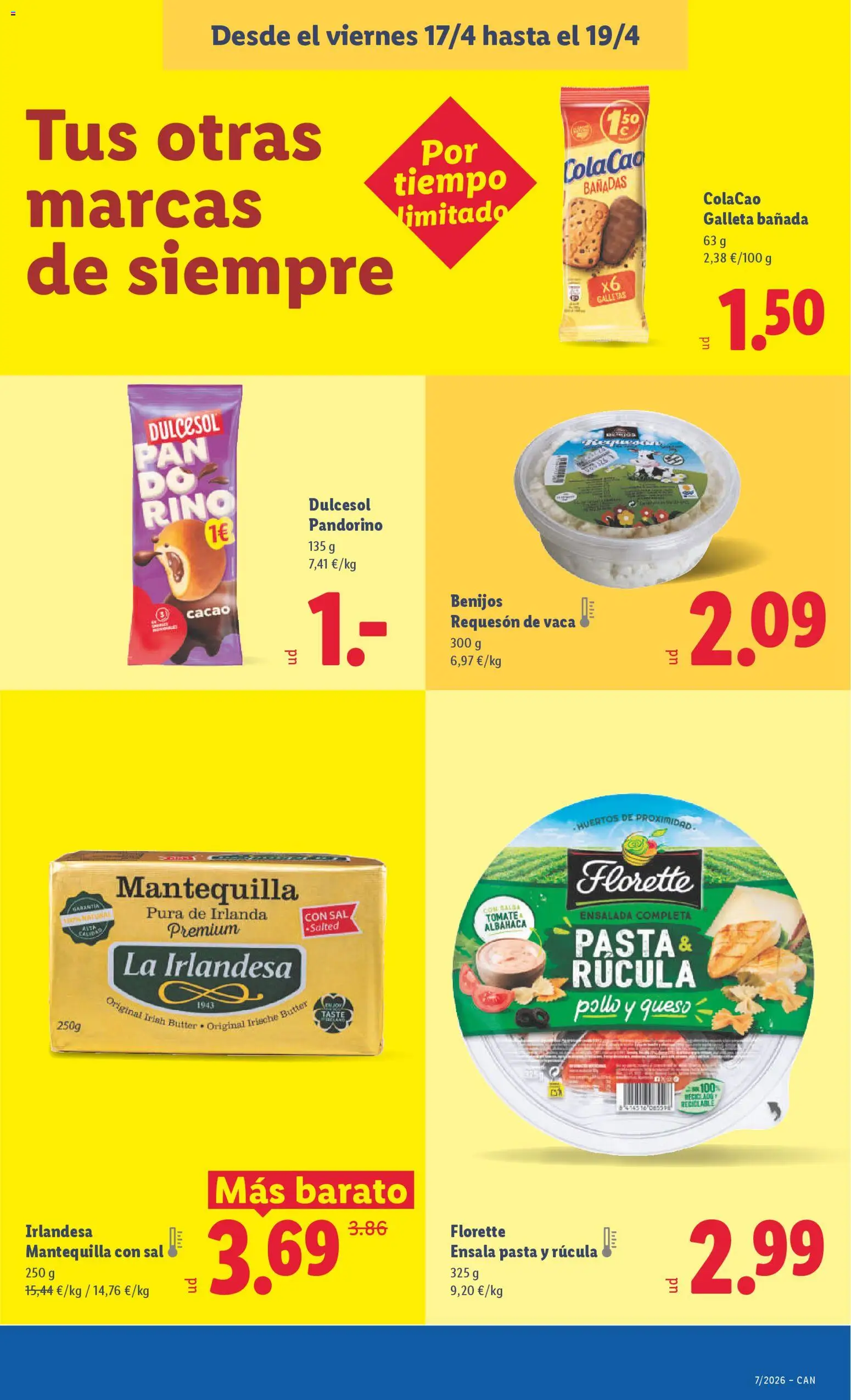 Lidl Canarias │ válido desde el 13.04.2026 | Página: 33 | Productos: Pasta, Galletas, Ensalada, Συσκευή ροής