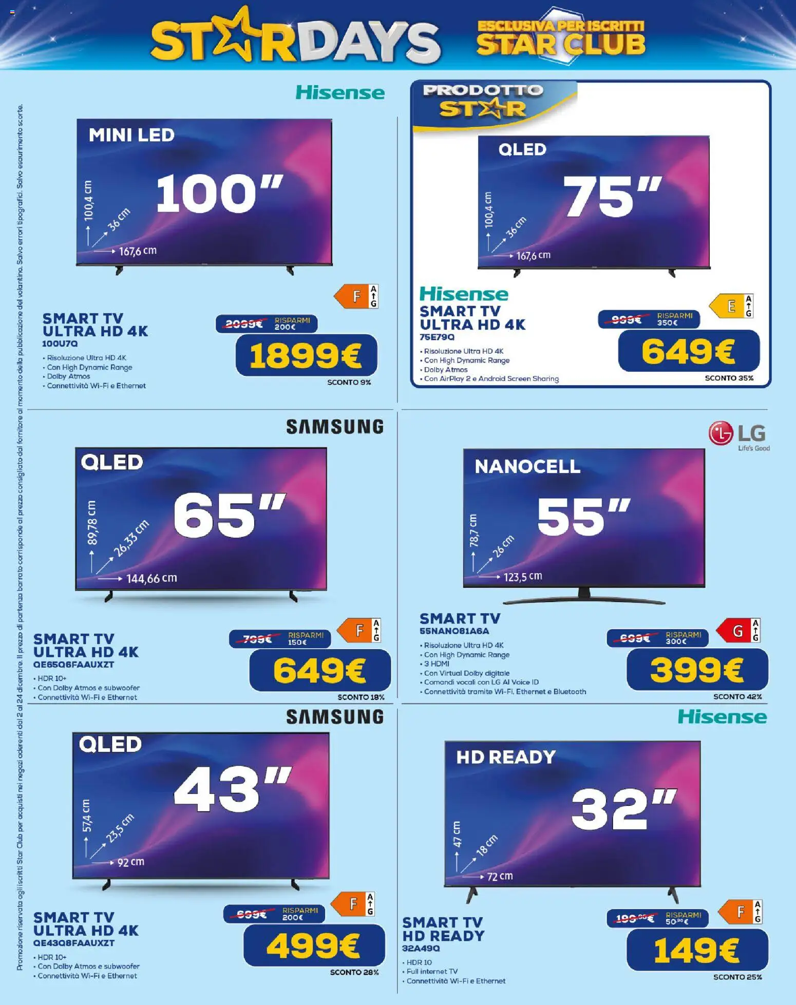 Volantino Euronics del 02.12.2025 | Pagina: 2 | Prodotti: smart TV, TV, Samsung