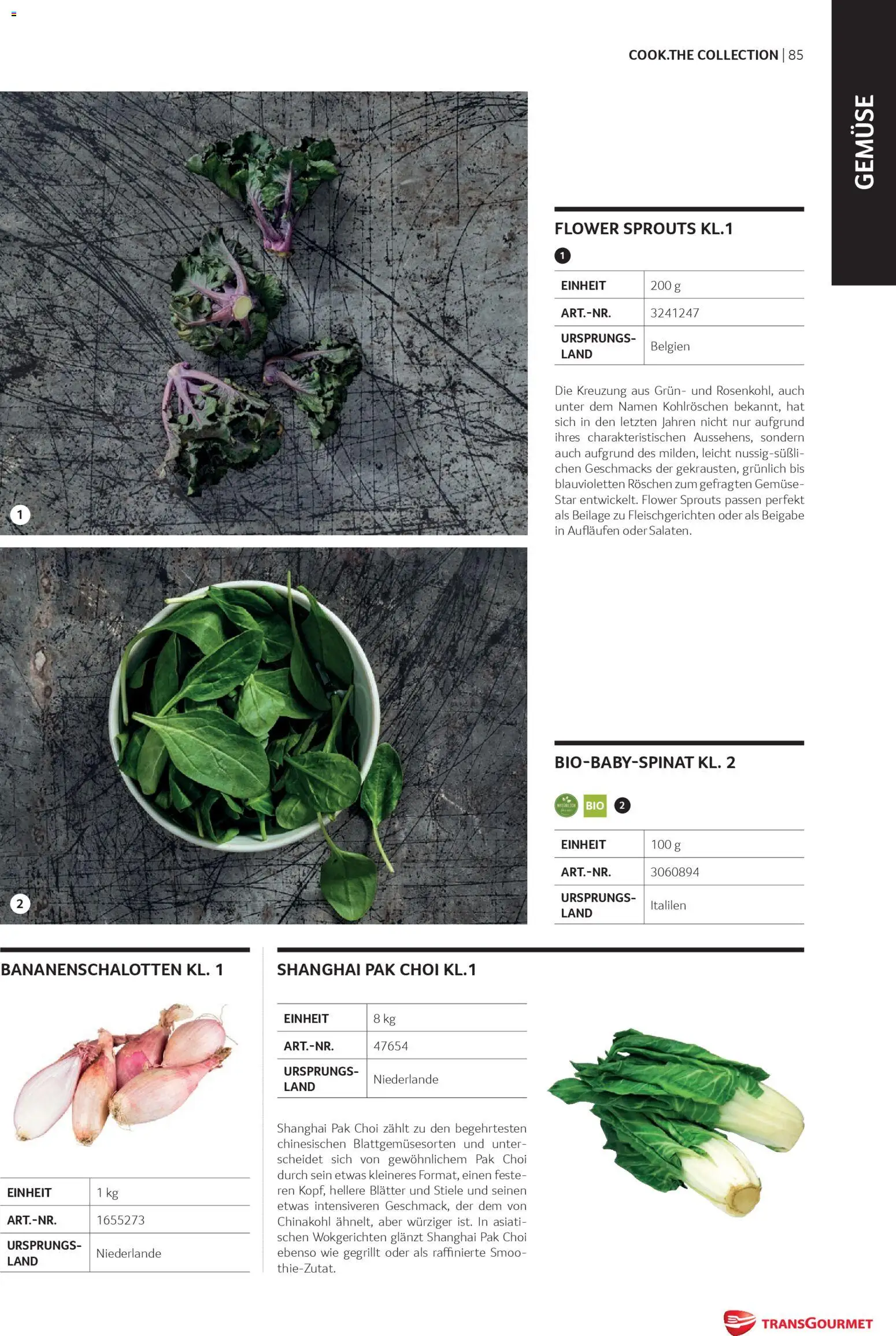 Transgourmet Cook Look-Book gültig ab 08.04.2026 | Seite: 85 | Produkte: Gemüse, Chinakohl