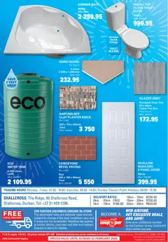 Cashbuild specials catalogue – valid from 26.01.2026 | Page: 2 | Products: Box, Toilet, Plaster, Clay