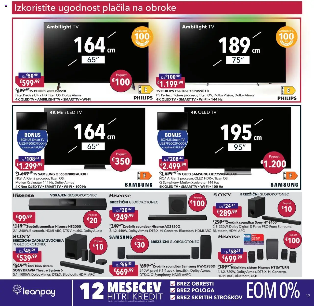 Novi Harvey Norman katalog ponudbe – veljaven od 16.10.2025 | Stran: 17 | Izdelki: Tv, Zvocnik, Usb, Led tv