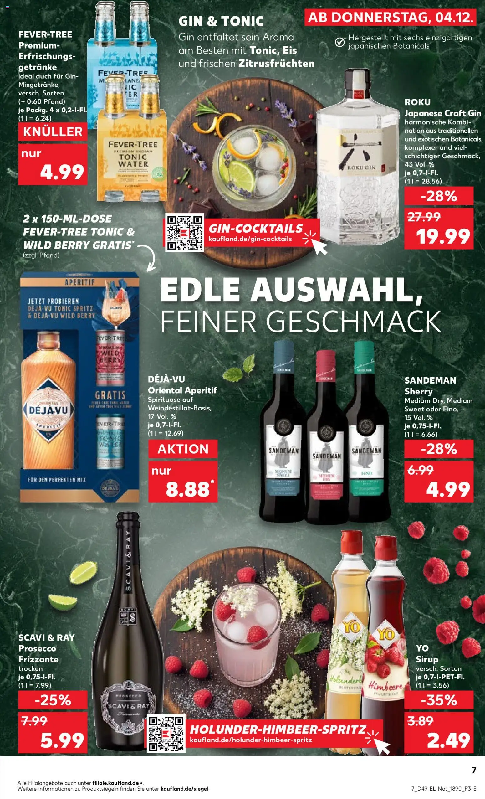 Kaufland prospekt Völklingen	 – gültig ab 04.12.2025 | Seite: 7 | Produkte: Sirup, Himbeere, Gin, Eis