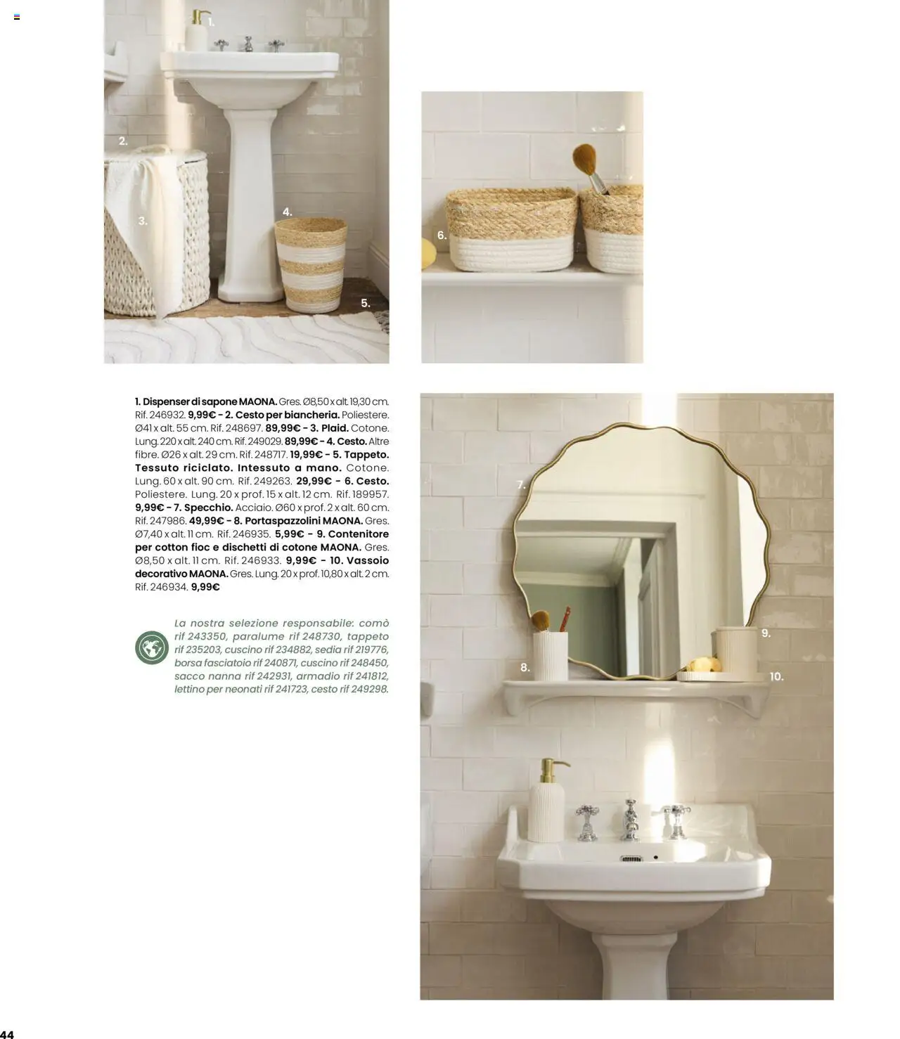 Volantino Maisons du Monde del 27.08.2025 | Pagina: 44 | Prodotti: Lettino, Contenitore, Borsa, Sedia